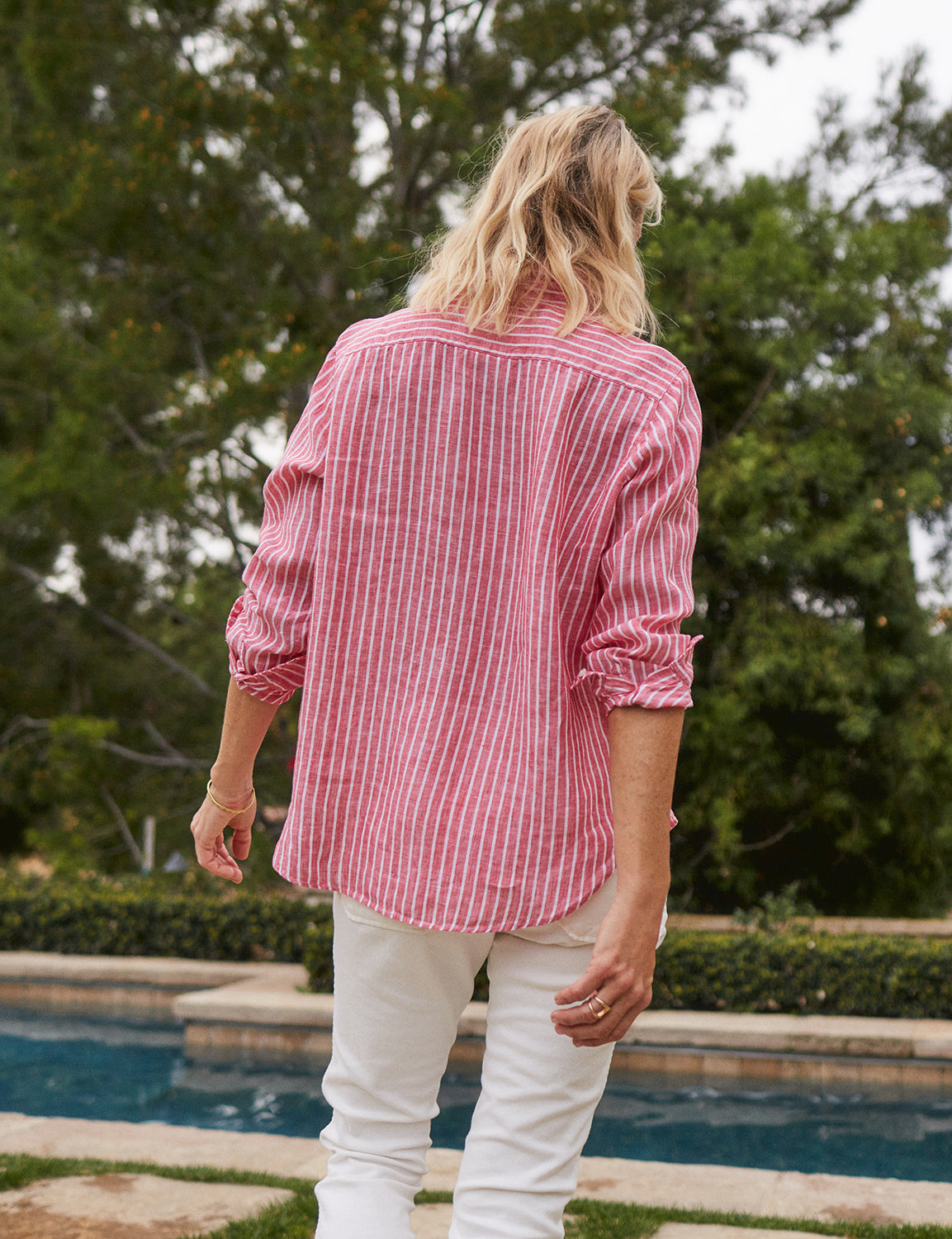 Eileen Relaxed Button-Up - Pink Stripe main image 0