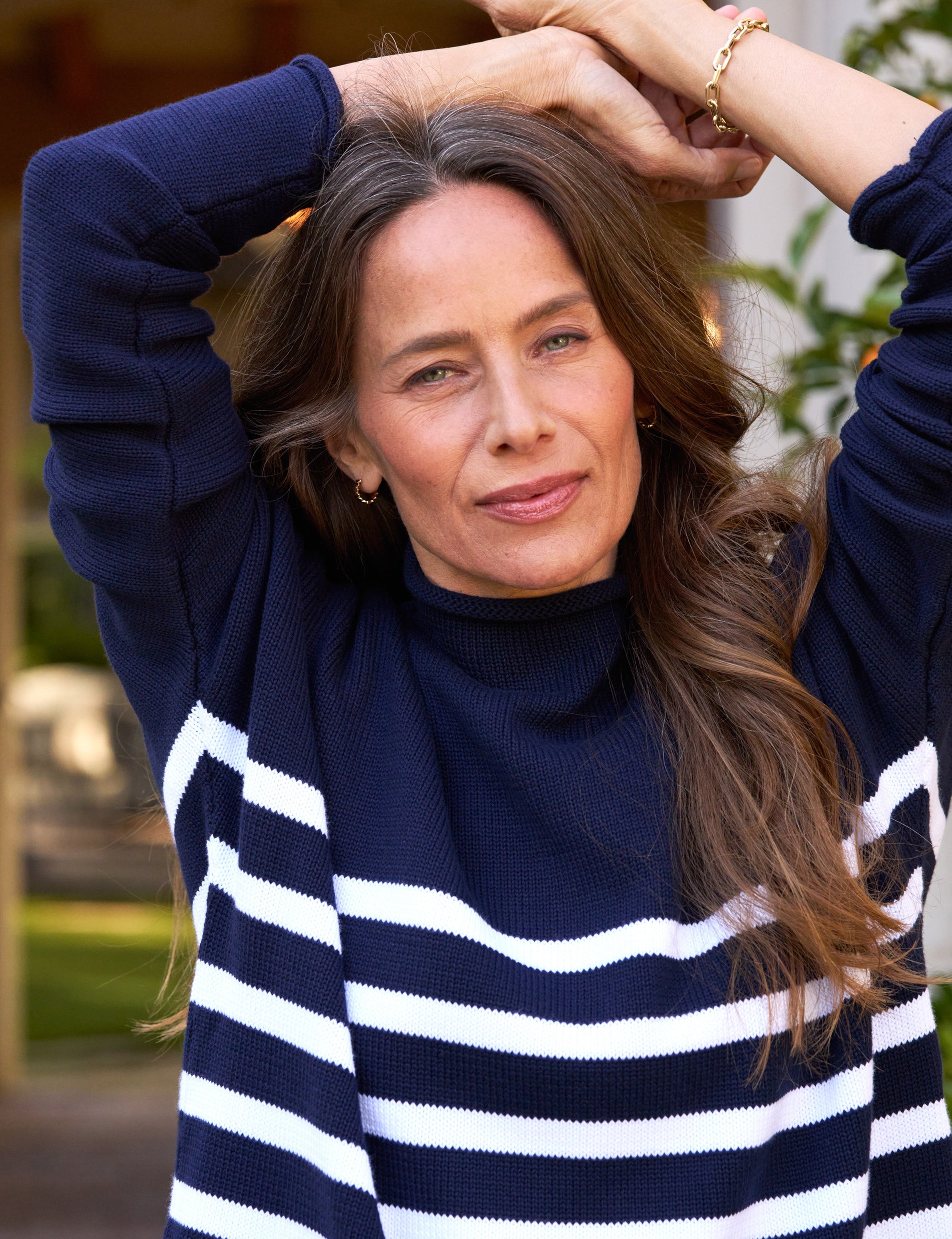 MONTEREY Navy with White Stripe, Pure Italian Cotton - ReLoved by Frank ...