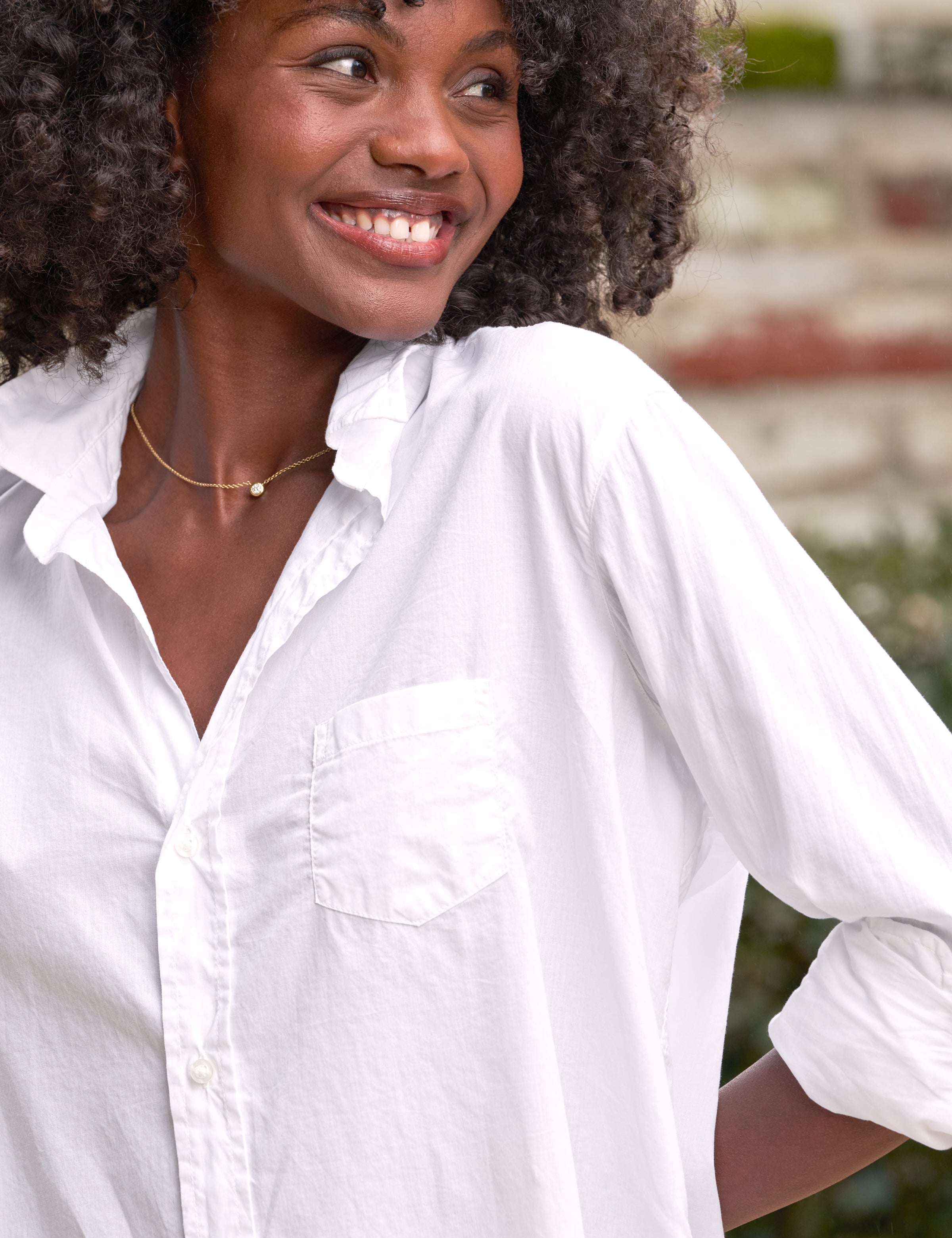 Eileen, Relaxed Button-Up Shirt, White – ReLoved by Frank & Eileen