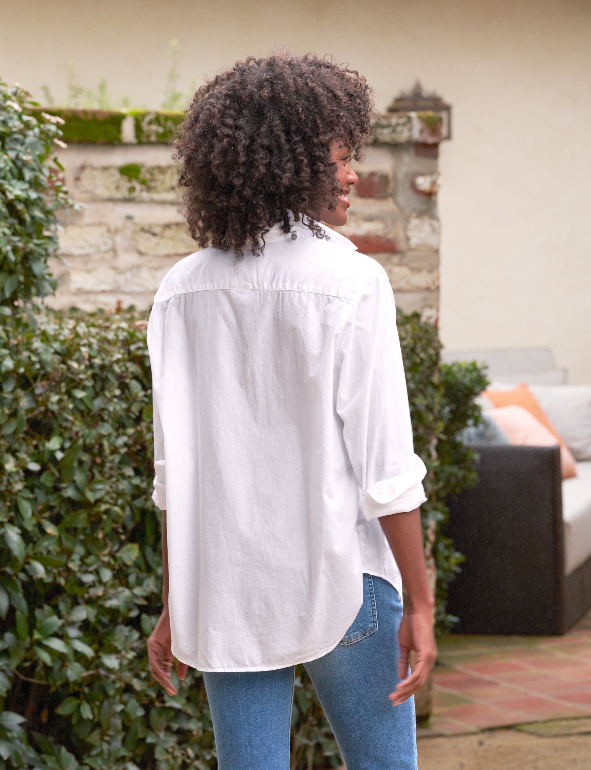 Eileen, Relaxed Button-Up Shirt, White – ReLoved by Frank & Eileen