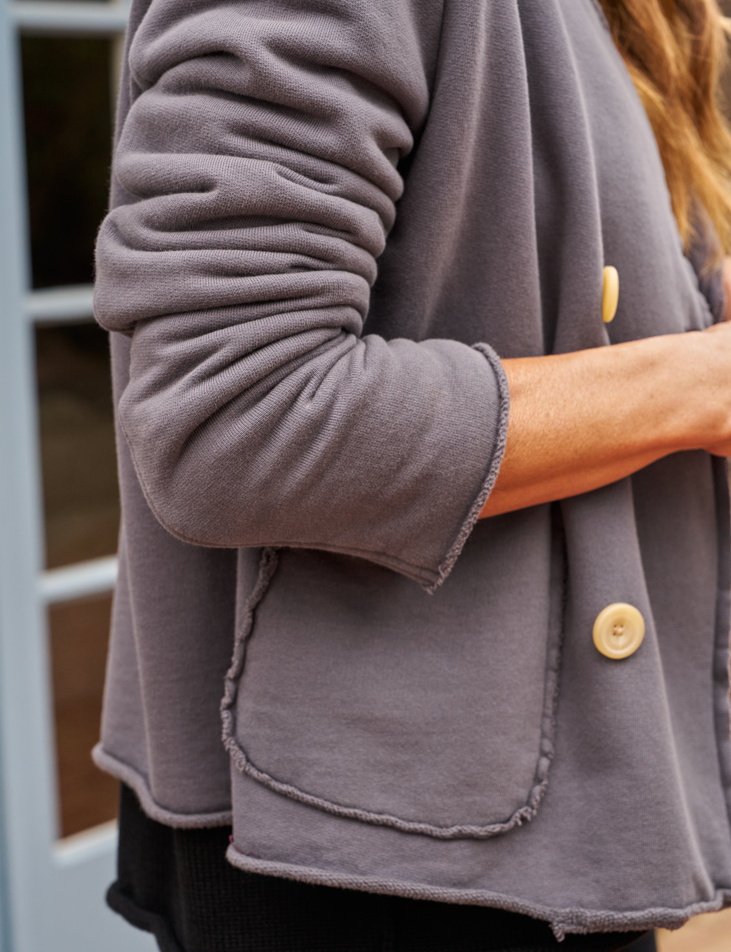 Mini Belfast, Cropped Sweatshirt Peacoat, Grey – ReLoved by