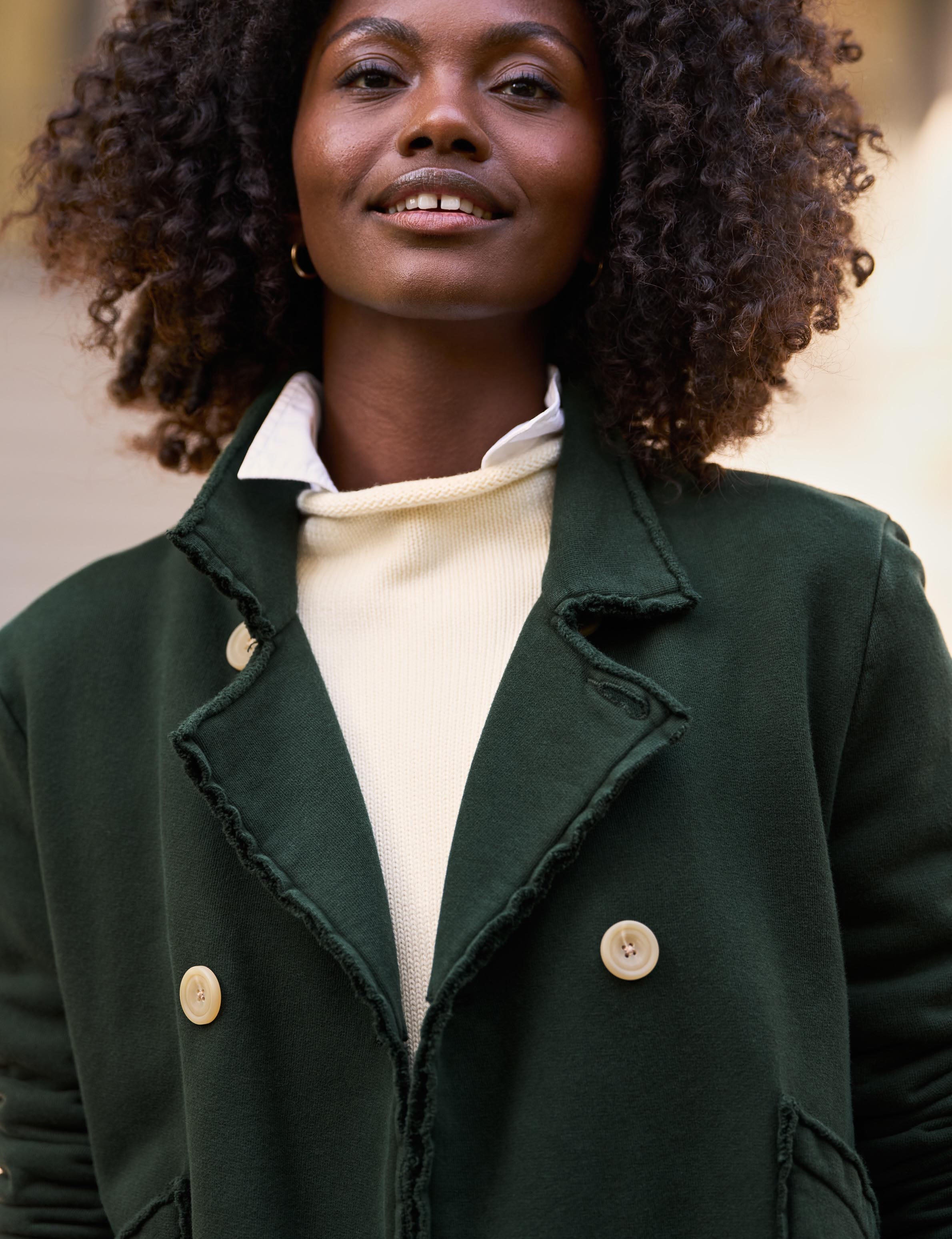 Mini Belfast, Cropped Sweatshirt Peacoat, Dark Green – ReLoved by