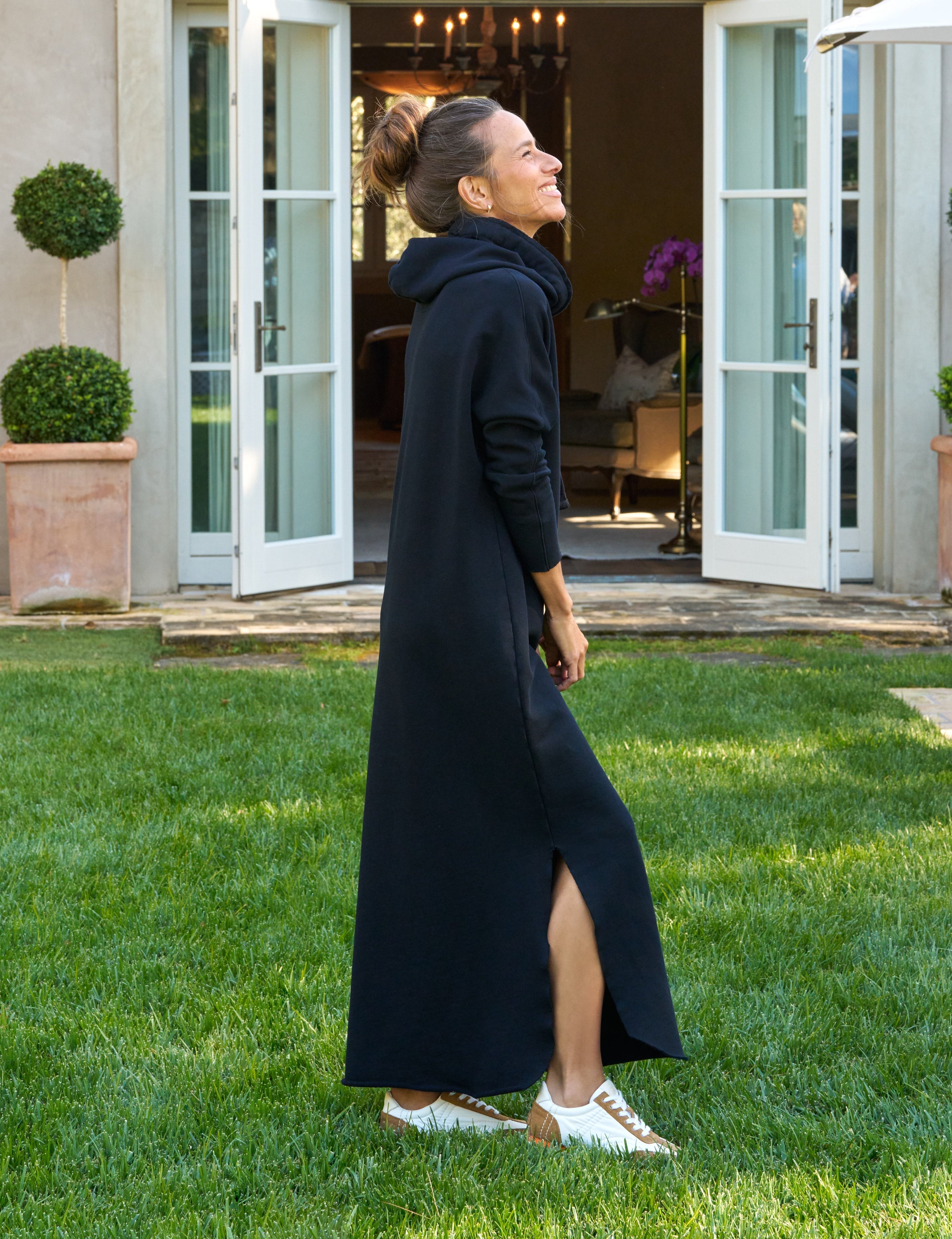 James, Hooded Maxi Dress, Navy – ReLoved by Frank & Eileen