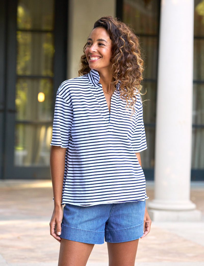 PATTY Navy French Stripe, Heritage Jersey