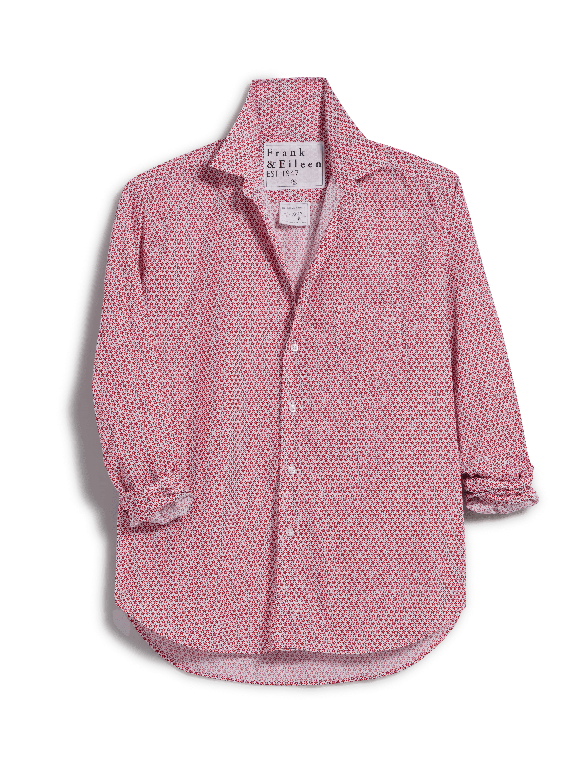 EILEEN Small Red Flowers, Italian Cotton – ReLoved by Frank & Eileen