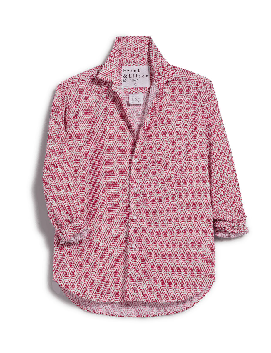 EILEEN Small Red Flowers, Italian Cotton – ReLoved by Frank & Eileen