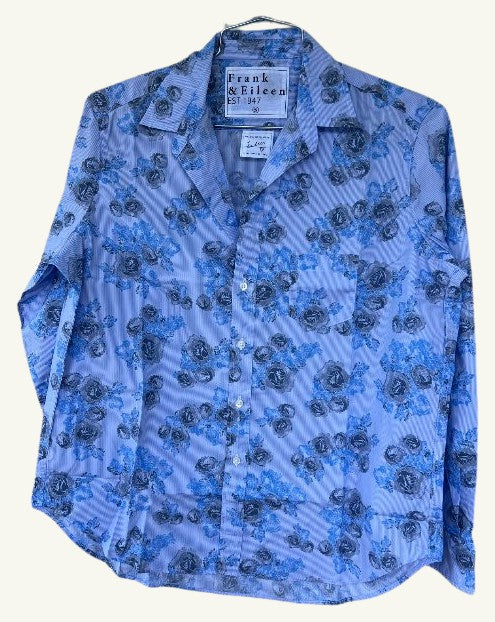 Frank & Eileen Eileen Floral Relaxed Button-Up Shirt Blue Floral 