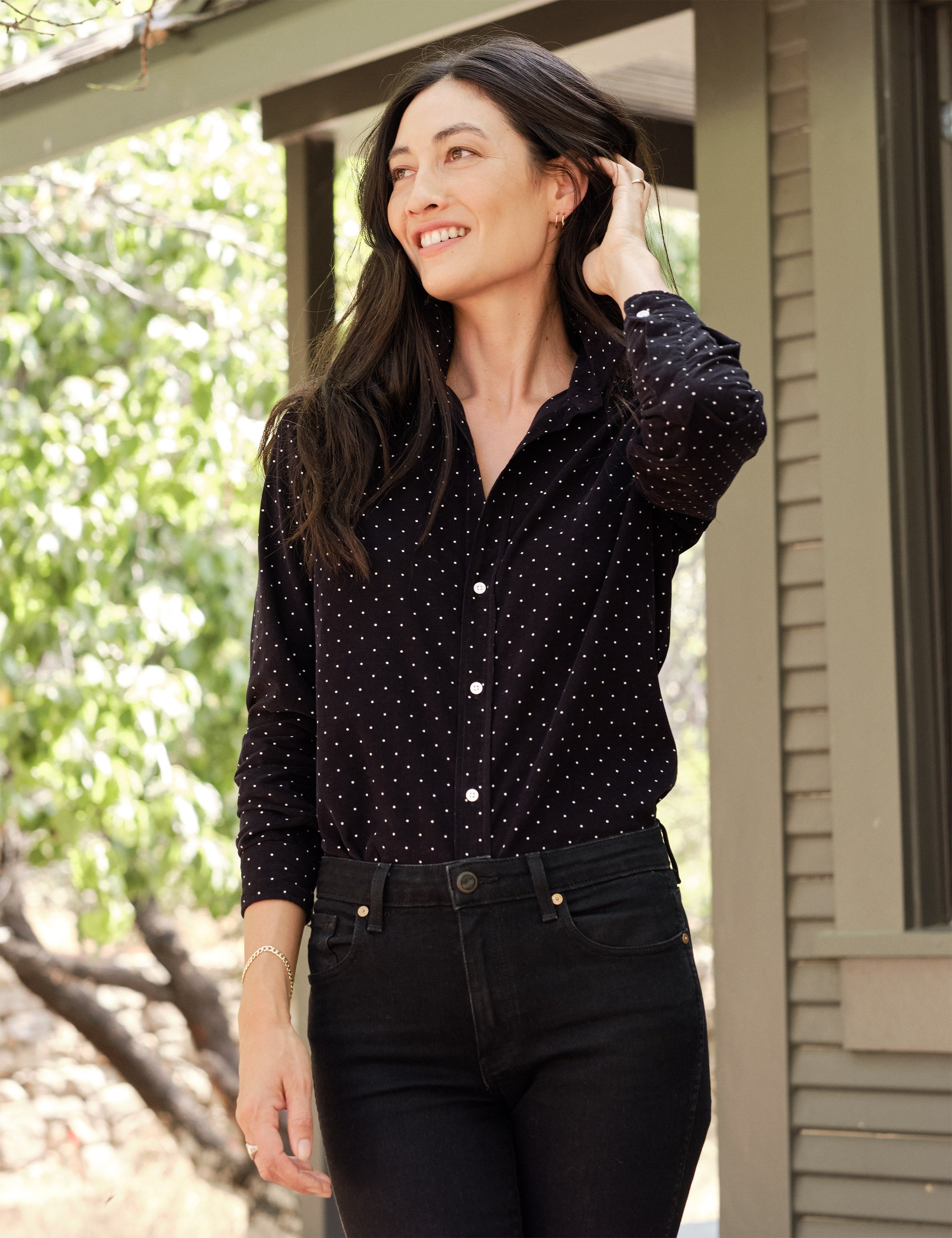 FRANK Black with White Dots, Corduroy – ReLoved by Frank & Eileen