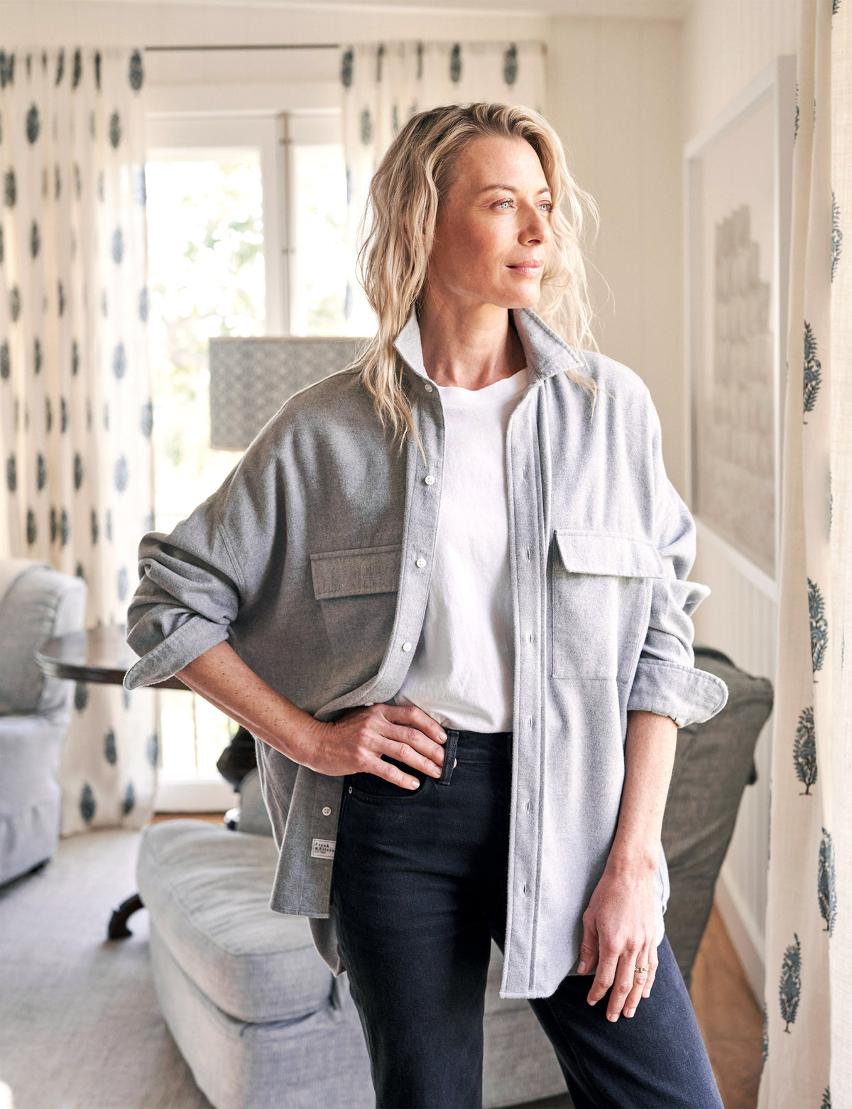 McLoghlin, Utility Shirt, Gray Melange – ReLoved by Frank & Eileen