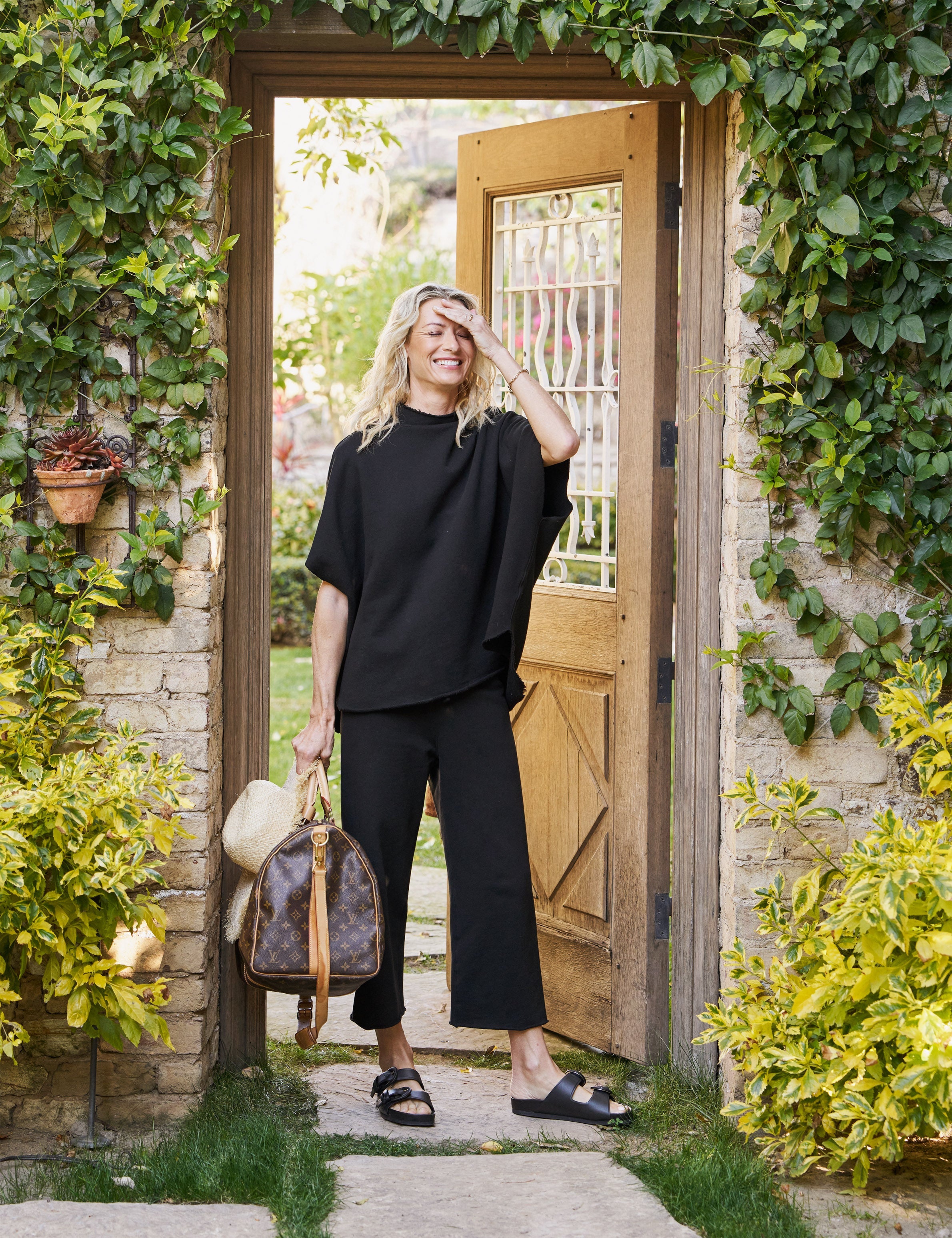 Malibu Travel Set, Audrey Capelet & Favorite Sweatpants, Black