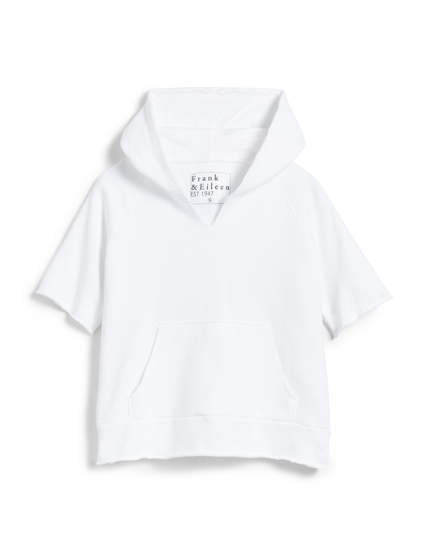 Mel, Short Sleeve Hoodie, White – ReLoved by Frank & Eileen
