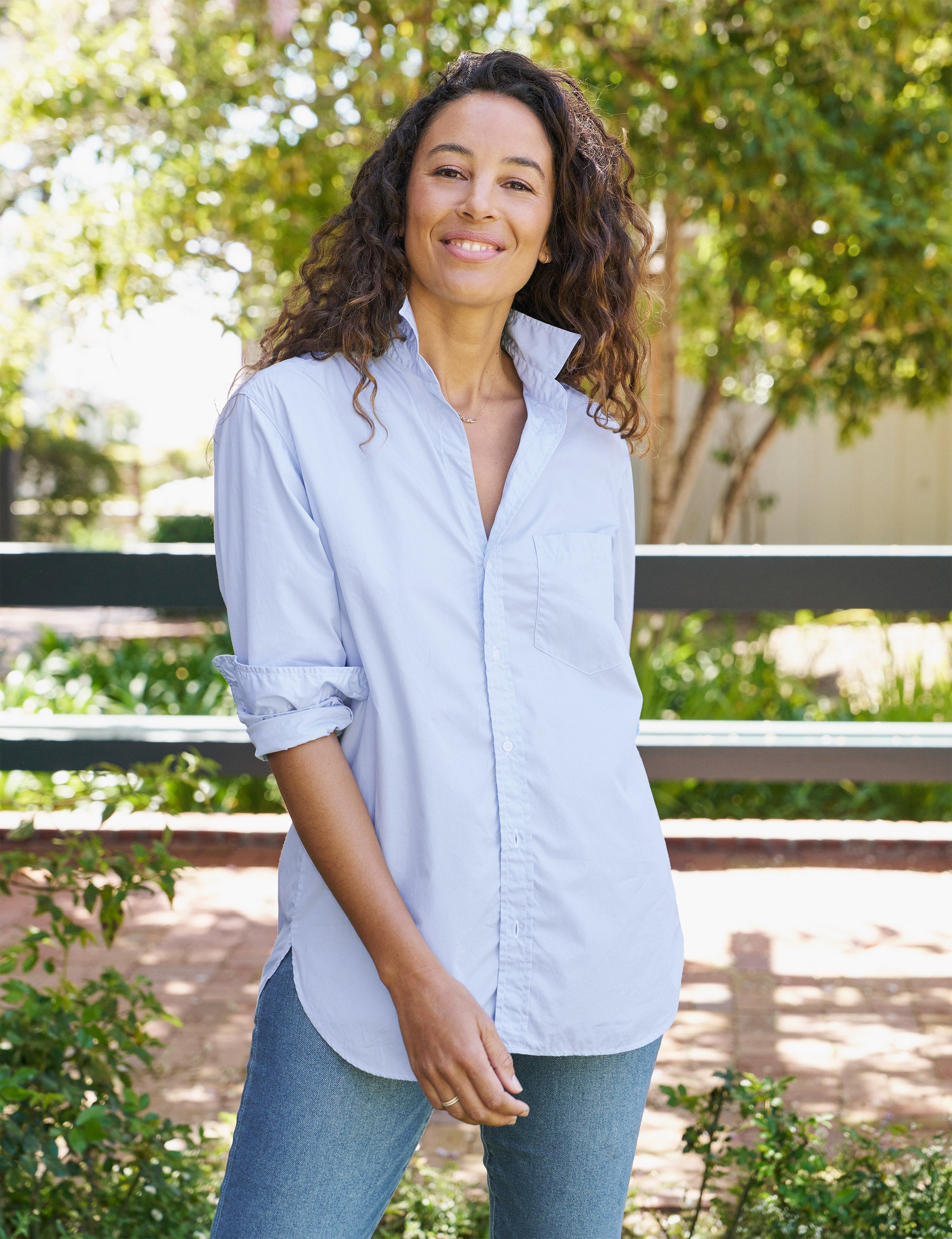 Joedy, Boyfriend Button-Up Shirt, French Blue – ReLoved by Frank