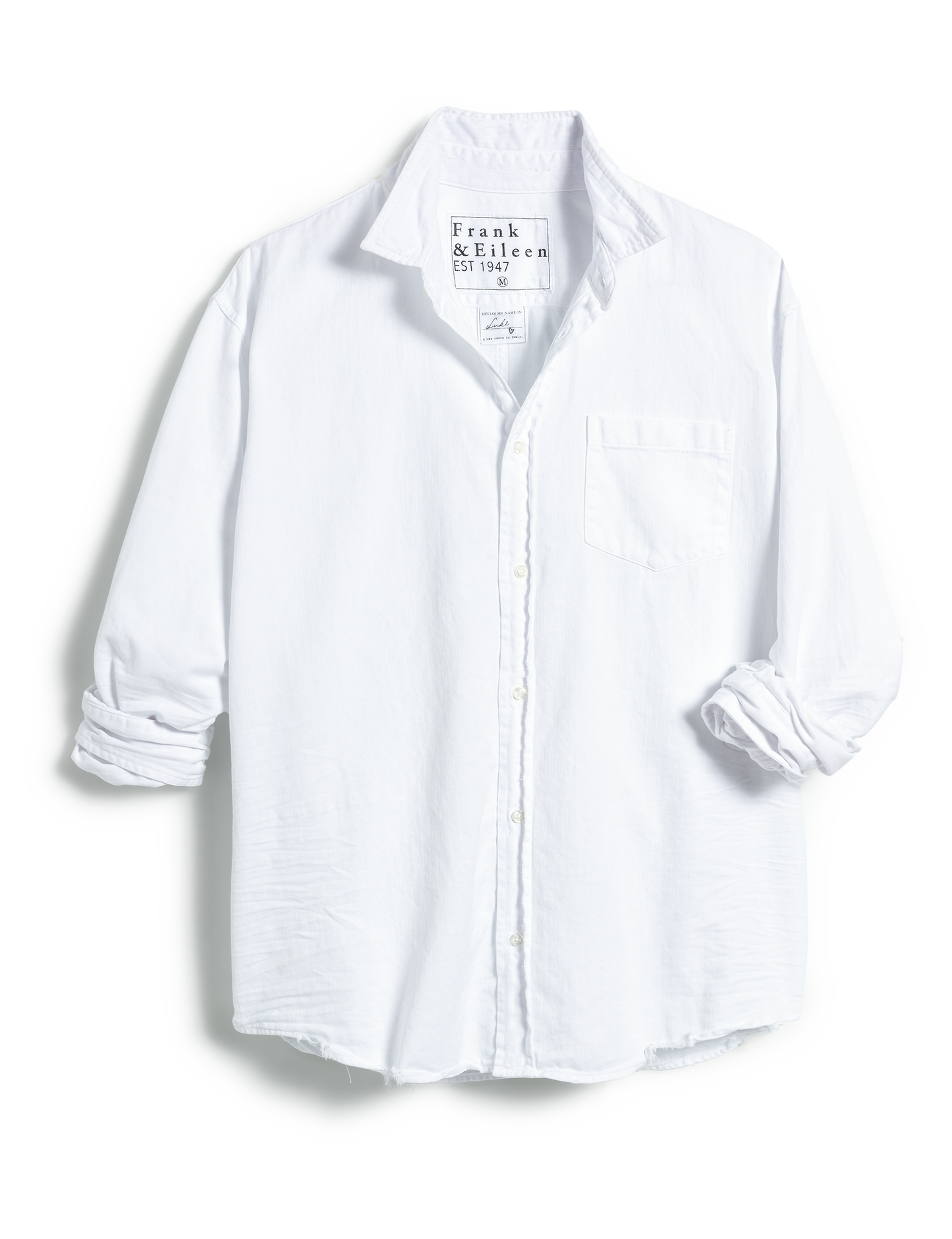 Luke, Men's Button-Up Shirt, White Denim – ReLoved by Frank & Eileen Luke, Men's Button-Up Shirt, White Denim – ReLoved by Frank & Eileen