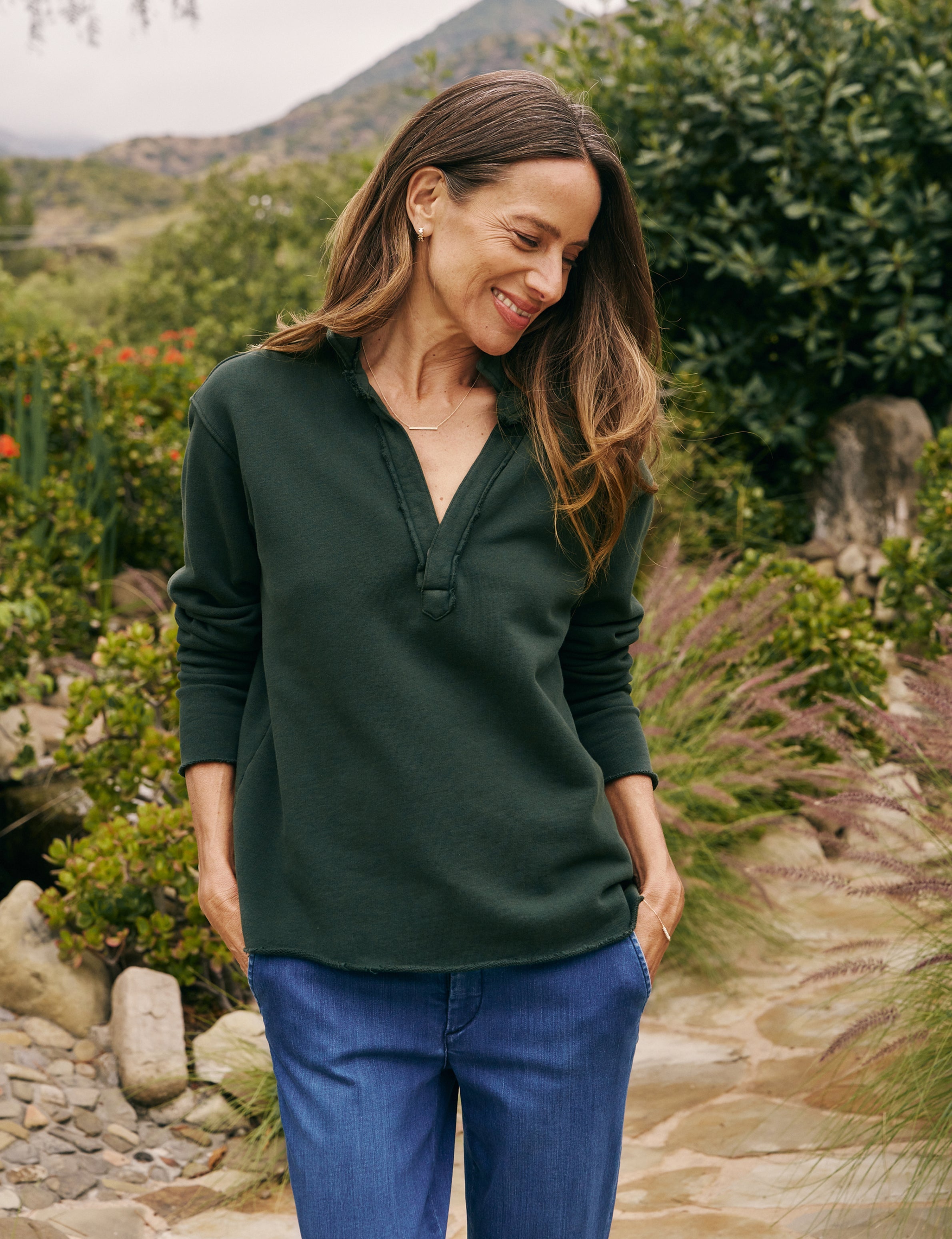 Patrick, Popover Henley, Green – ReLoved by Frank & Eileen