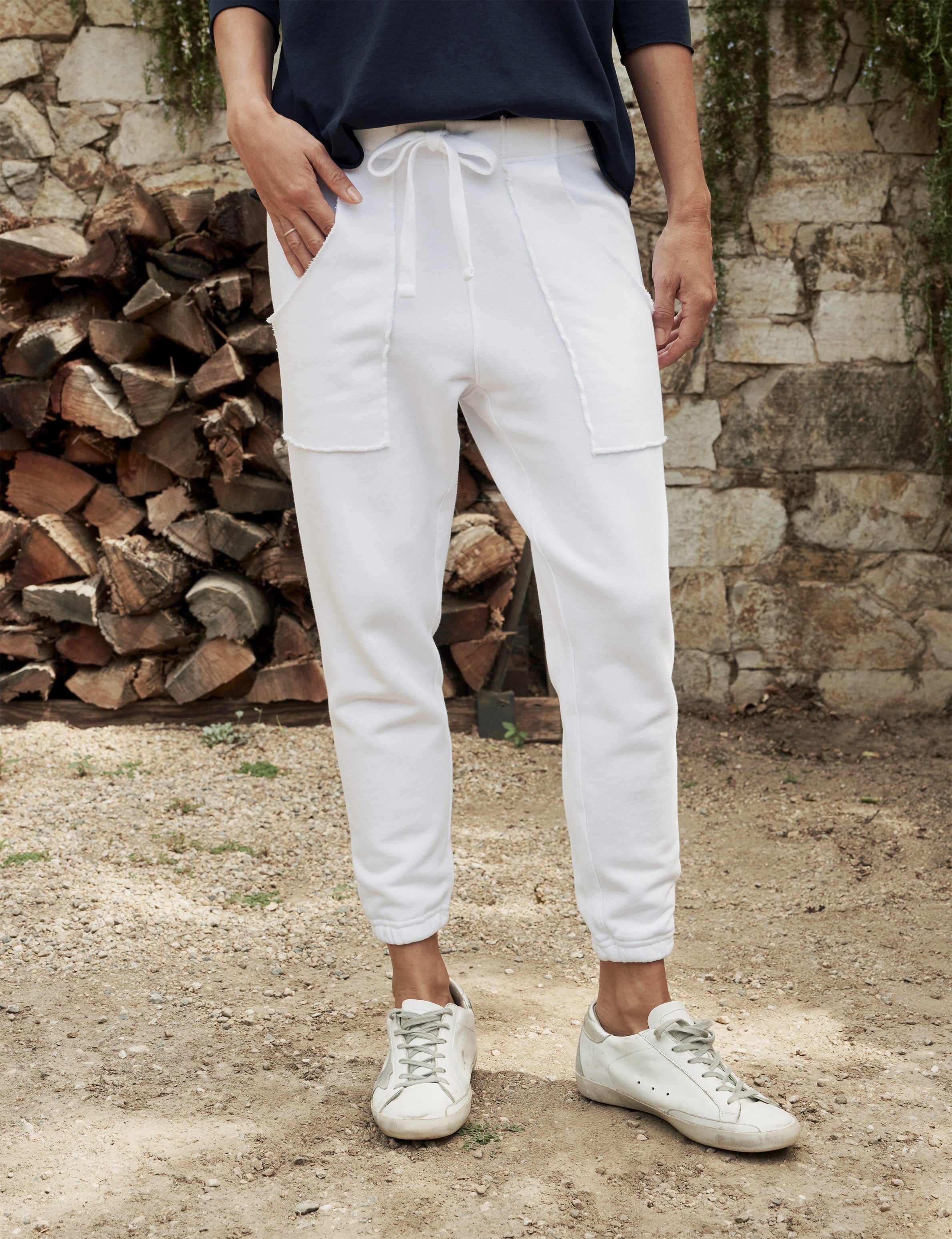Eamon, Jogger Sweatpant, White – ReLoved by Frank & Eileen