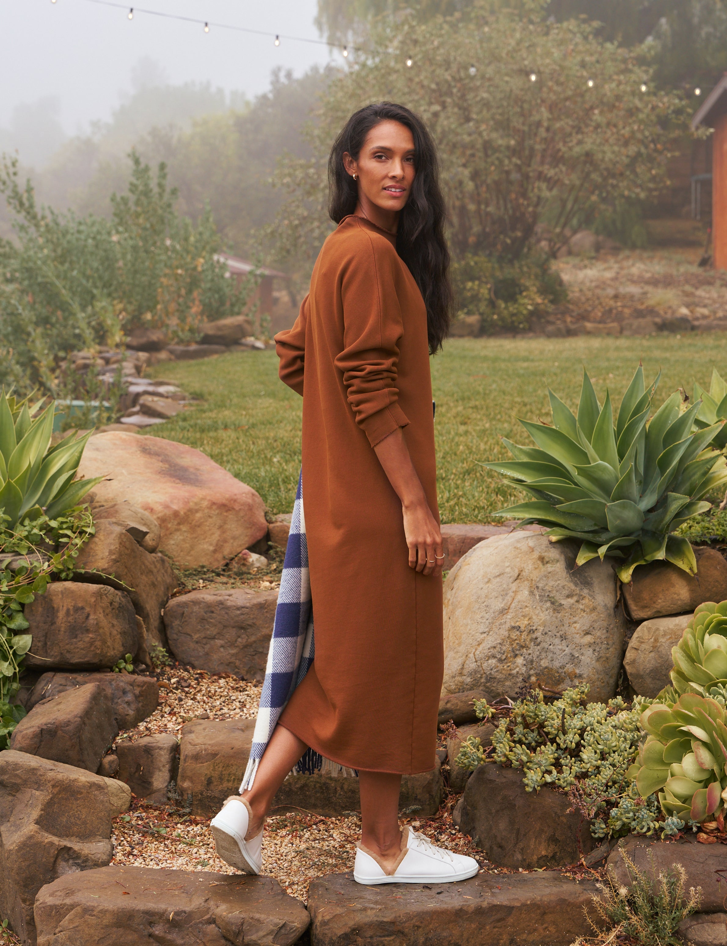 Isabelle, Funnel Neck Dress, Brown – ReLoved by Frank & Eileen