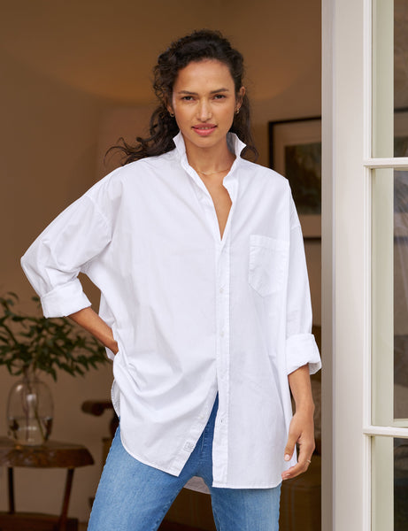 Shirley, Oversized Button-Up Shirt, White – ReLoved by Frank & Eileen