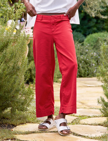 Wexford, Wide-Leg Linen Pant, Red – ReLoved by Frank & Eileen