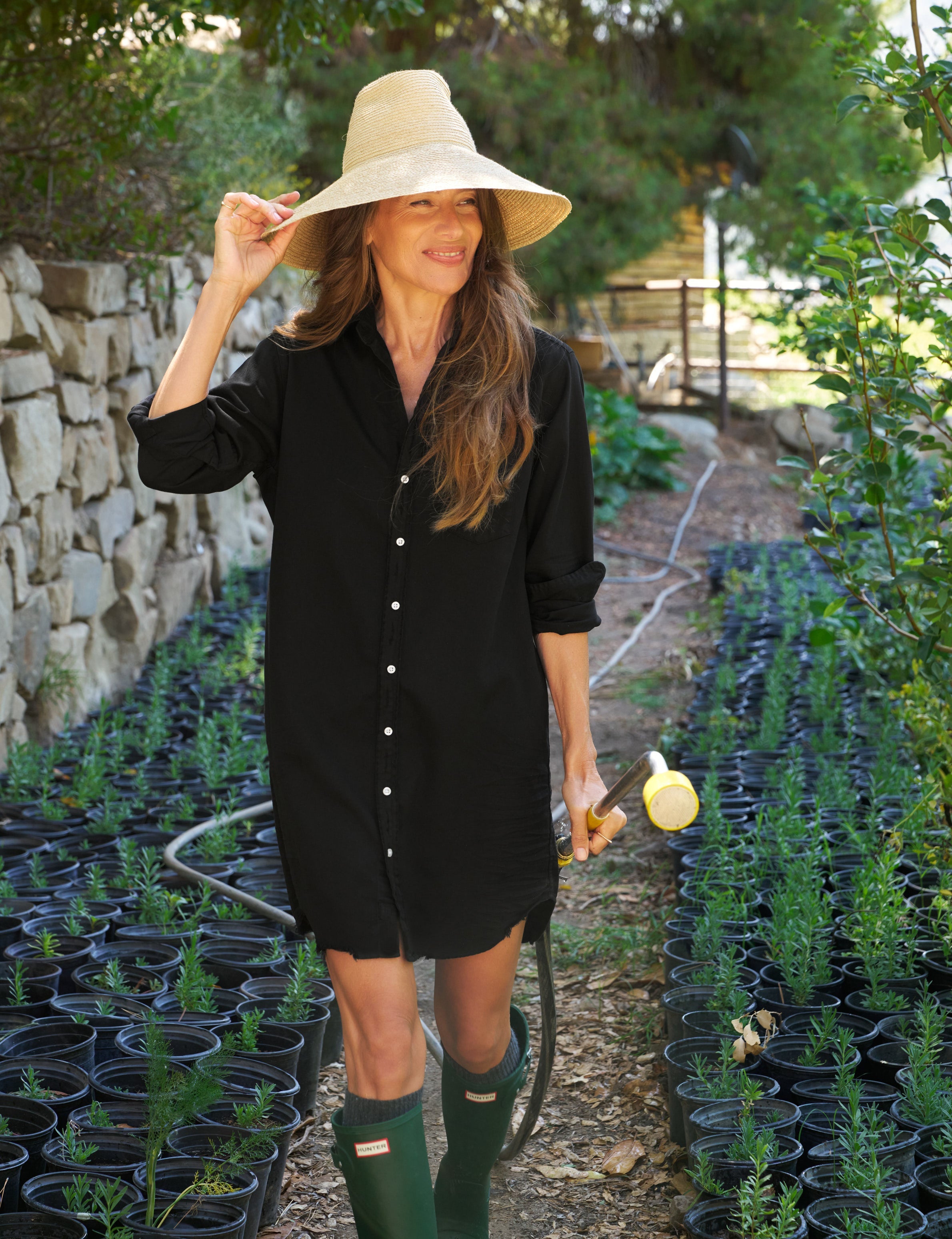 Mary, Classic Shirtdress, Black Denim – ReLoved by Frank & Eileen