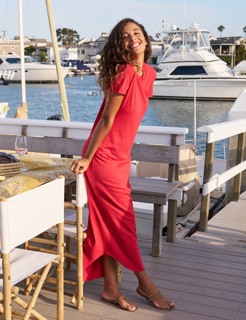 free people harper maxi dress Harper, Perfect Tee Maxi Dress, Red – ReLoved by Frank & Eileen