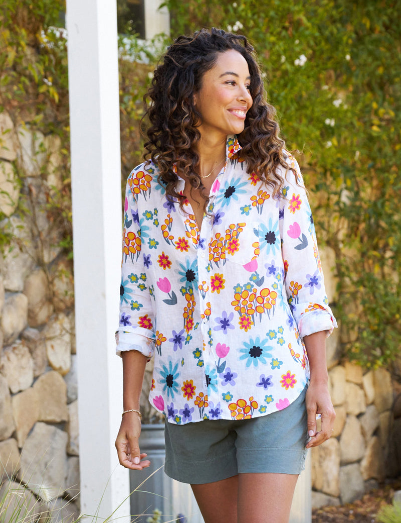 EILEEN Hot Pink Floral, Classic Linen