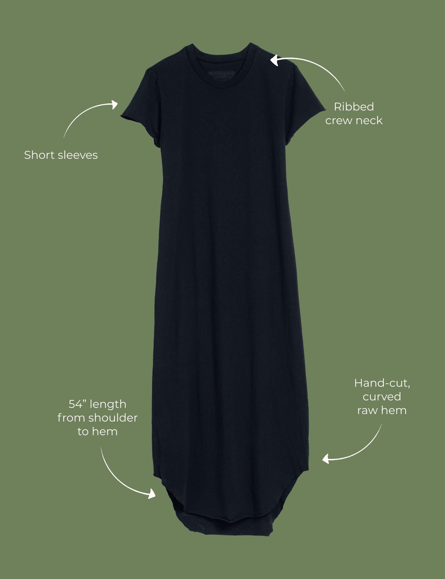 Harper, Perfect Tee Maxi Dress, Black  ReLoved by Frank & Eileen