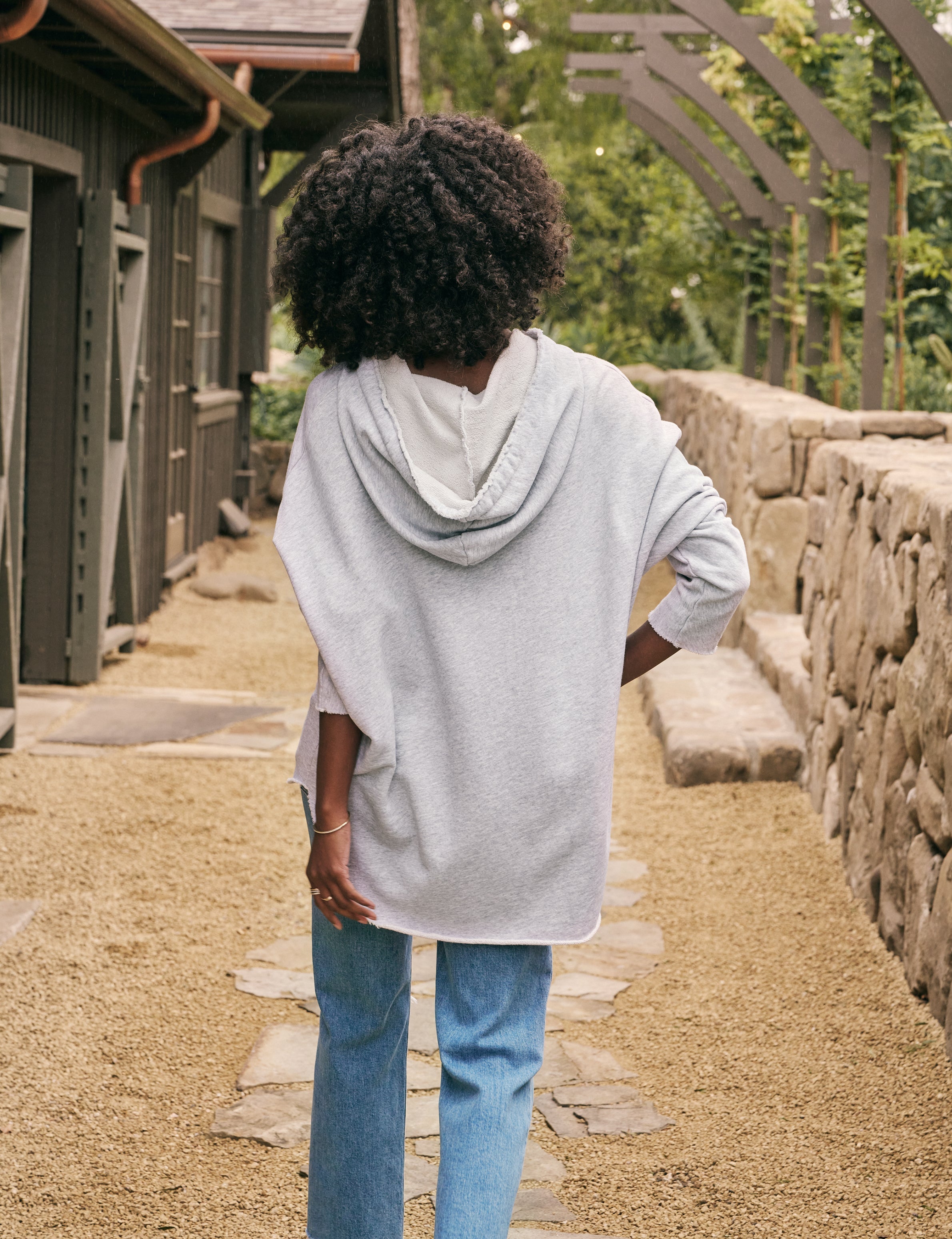 Kane, Capelet Hoodie, Gray Melange – ReLoved by Frank & Eileen