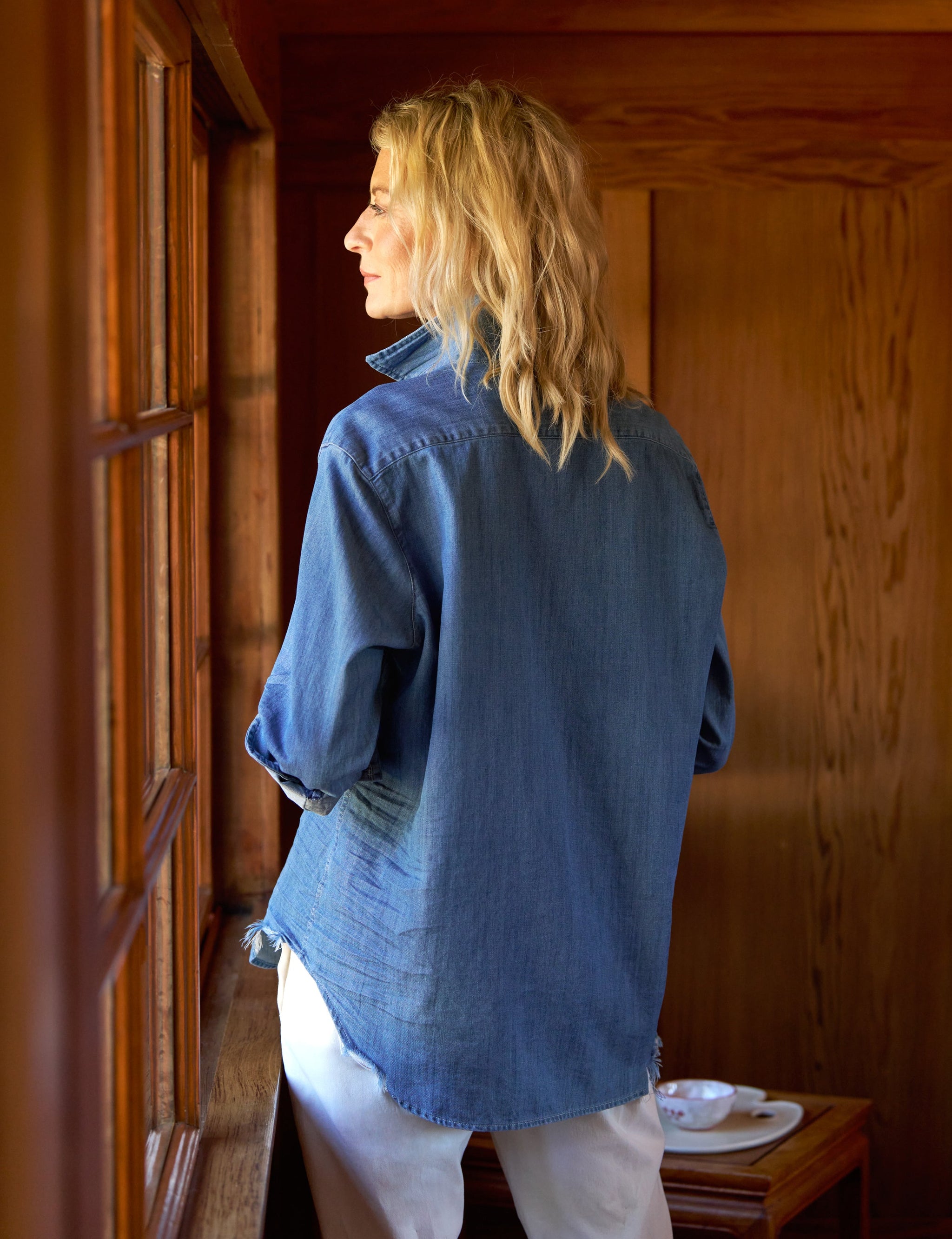 Eileen, Relaxed Button-Up Shirt, Indigo Denim – ReLoved by Frank  