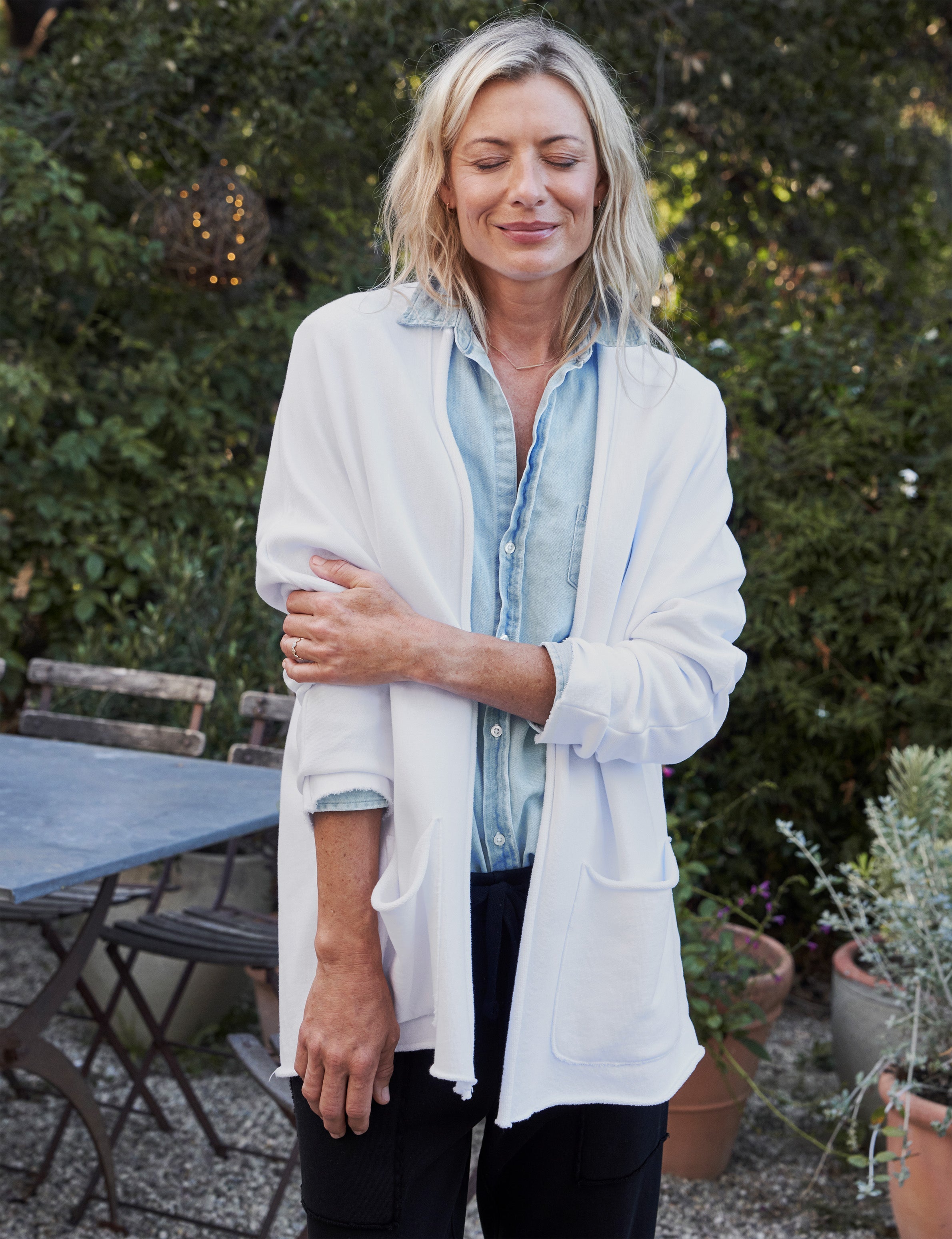 2023SS Frank&Eileen Barbara スウェットカーディガン Dublin, Tailored Blazer, White – ReLoved by Frank & Eileen