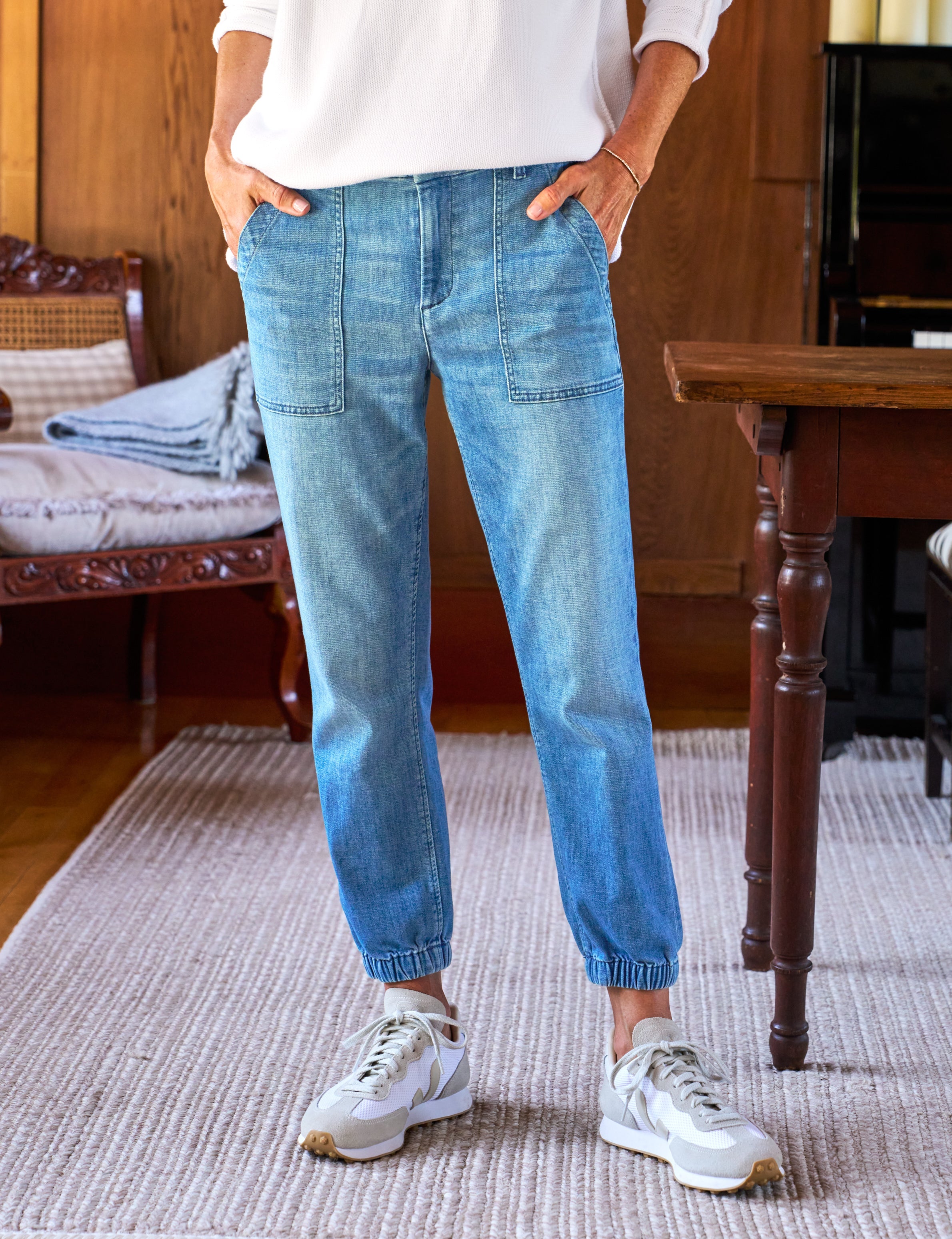 パンツ IRENISA 24AW DENIM VOLUME JOGGER PANTS Jameson, Jogger Utility Jean, Light Denim – ReLoved by Frank & Eileen