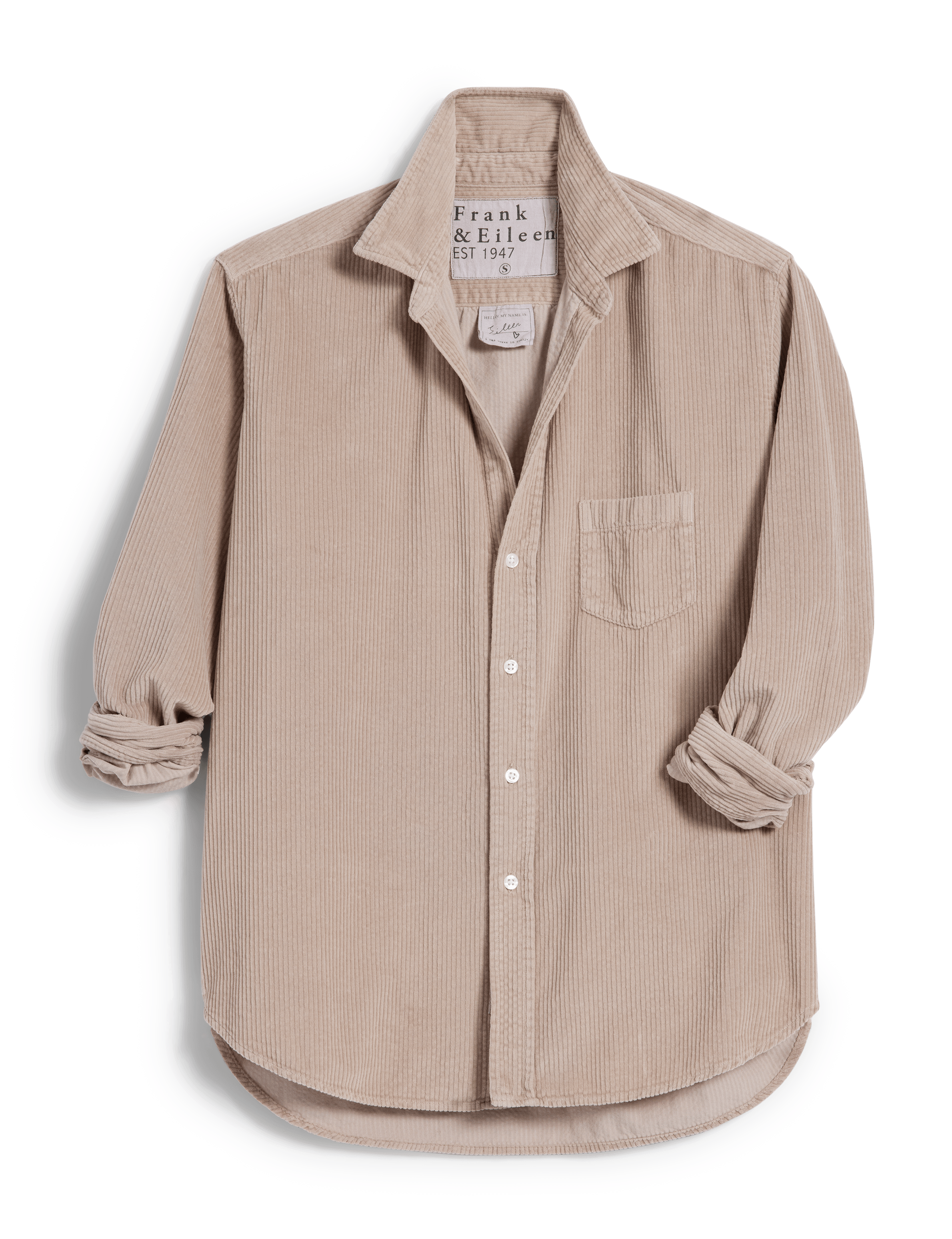 Eileen, Relaxed Button-Up Shirt, Tan Corduroy – ReLoved by Frank