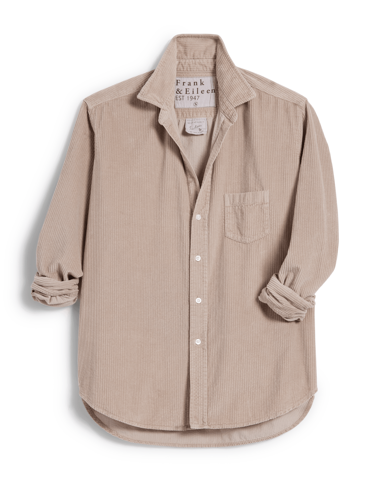 Eileen, Relaxed Button-Up Shirt, Tan Corduroy – ReLoved by Frank