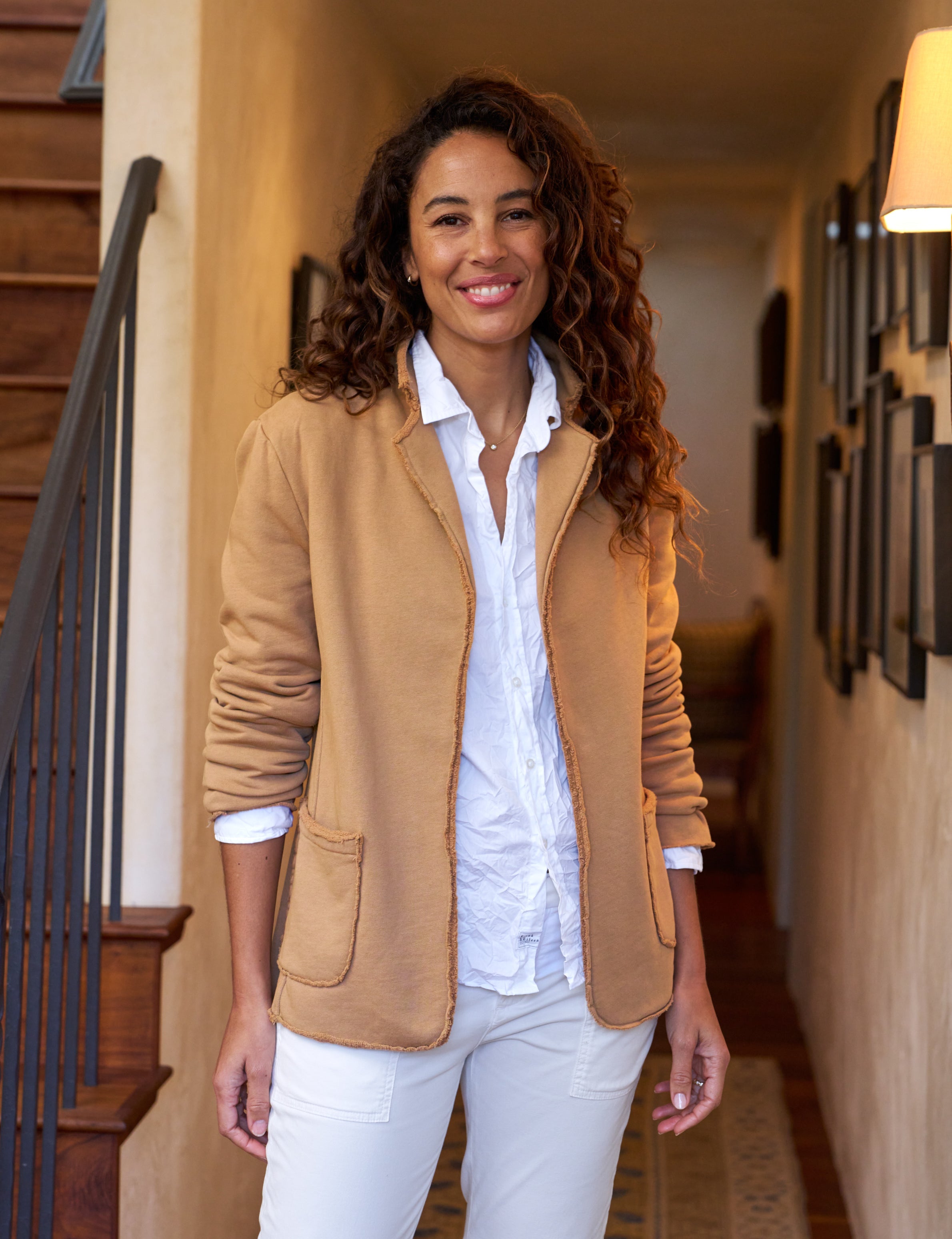Dublin, Sweatshirt Blazer, Light Brown – ReLoved by Frank & Eileen