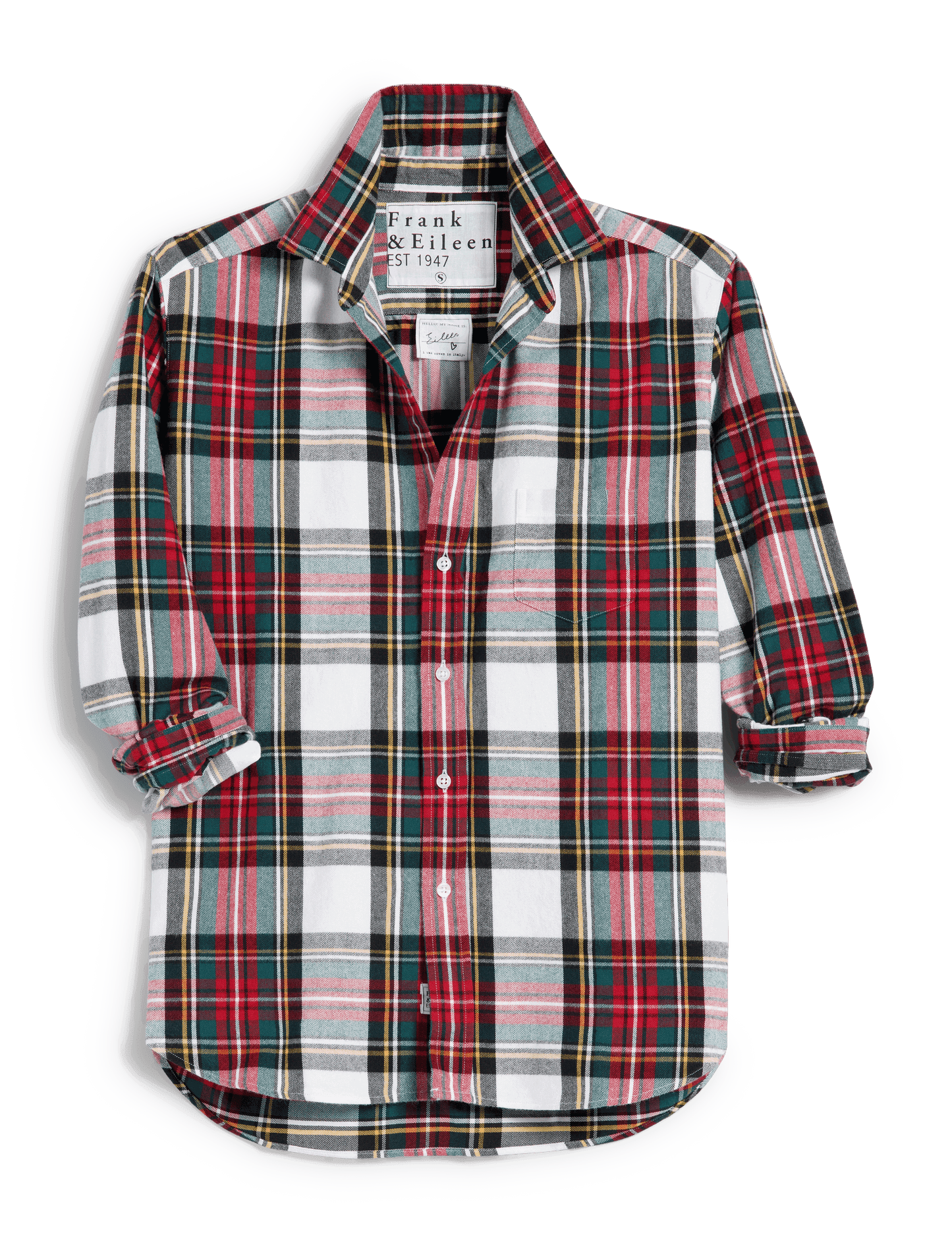 Eileen, Relaxed Button-Up Shirt, Red Green Plaid ReLoved by Frank & Eileen Eileen, Relaxed Button-Up Shirt, Red Green Plaid ReLoved by Frank & Eileen