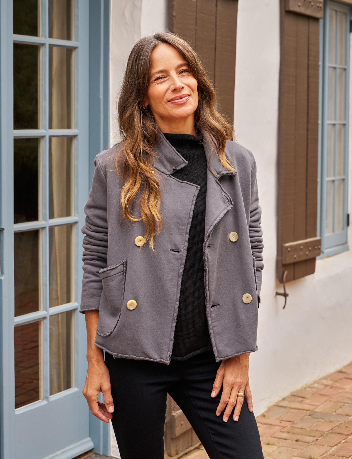 Mini Belfast, Cropped Sweatshirt Peacoat, Grey – ReLoved by Frank 