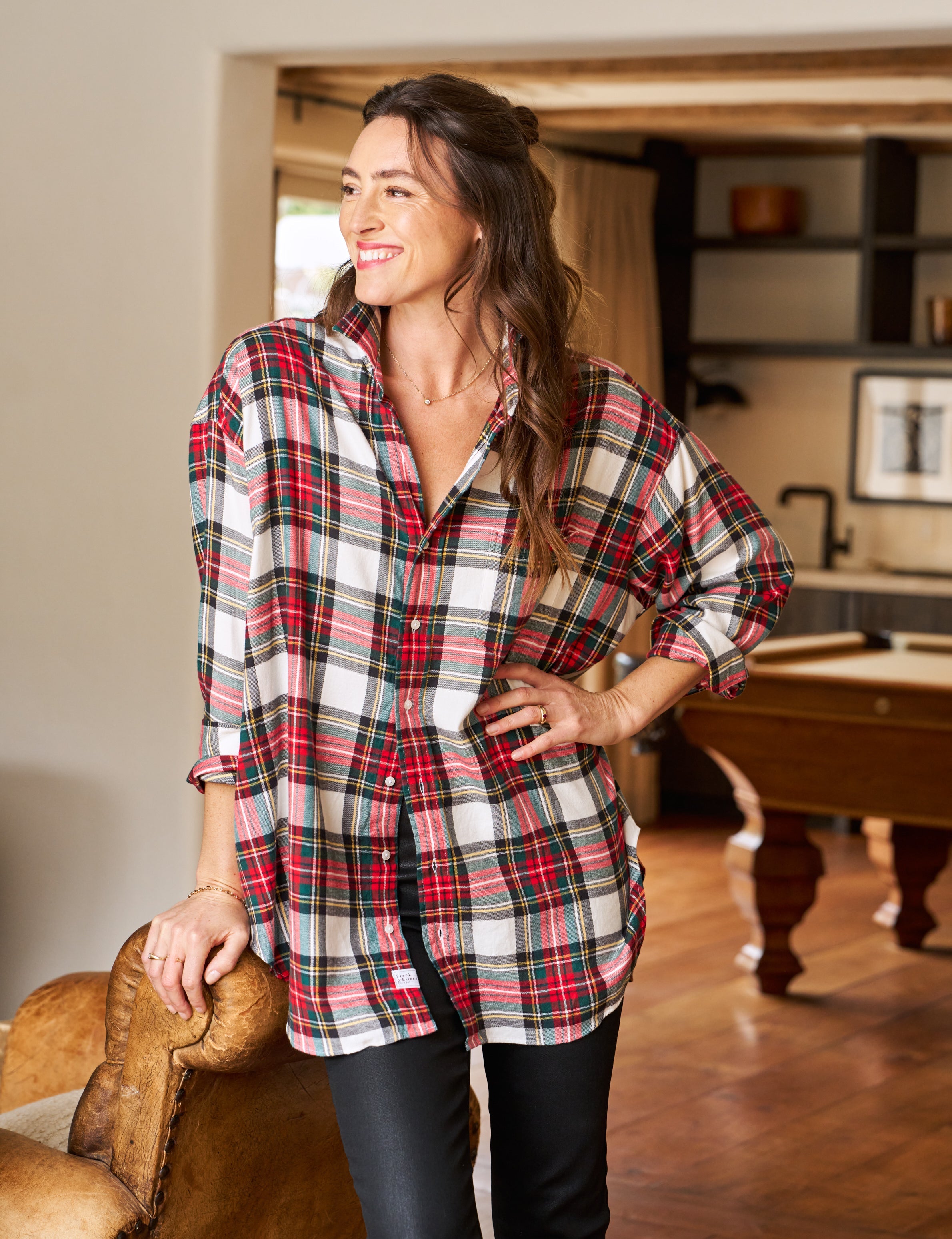 Mackenzie, One-Size Button-Up Shirt, Red Plaid – ReLoved by Frank