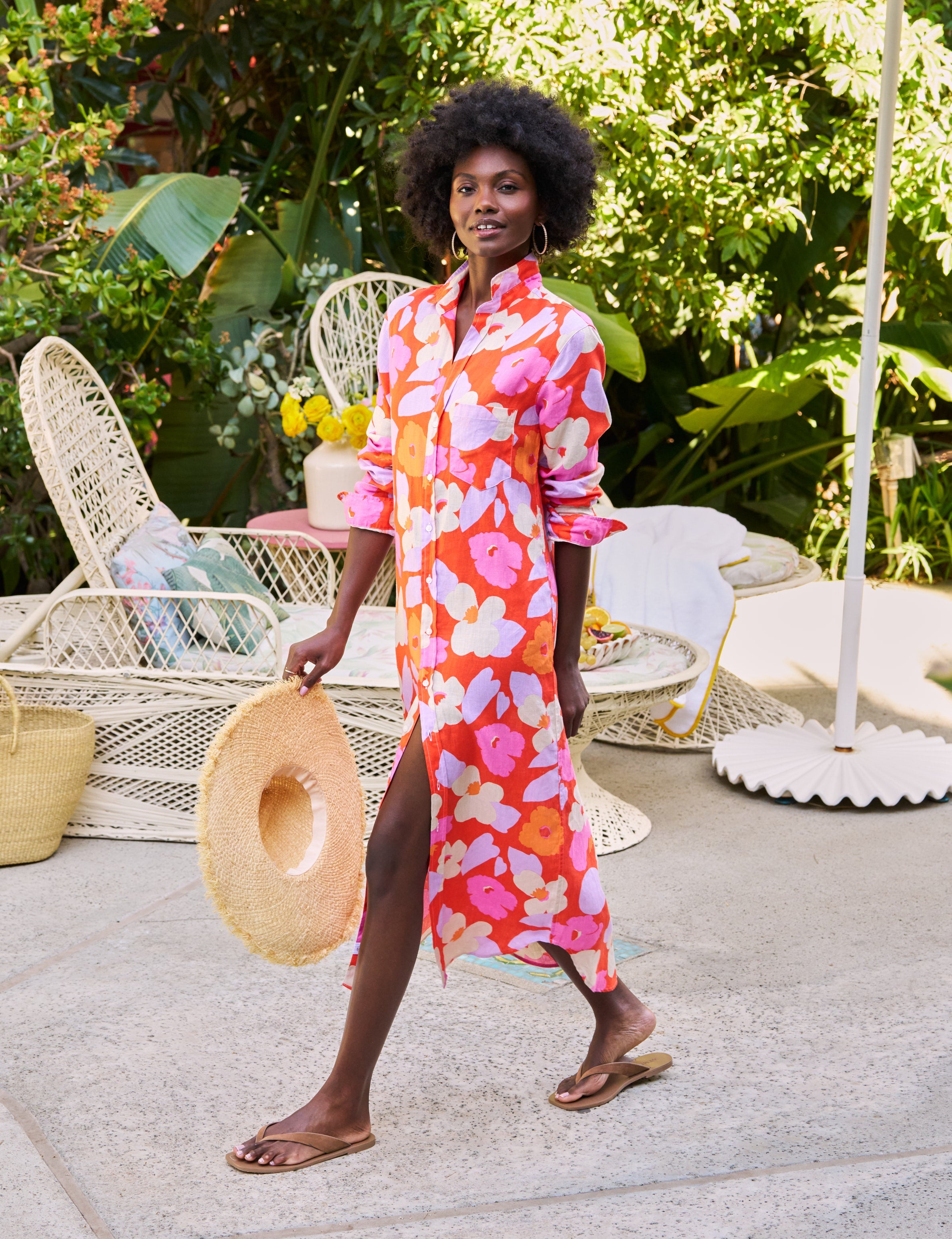 RORY Orange and Pink Floral, Italian Classic Linen – ReLoved by