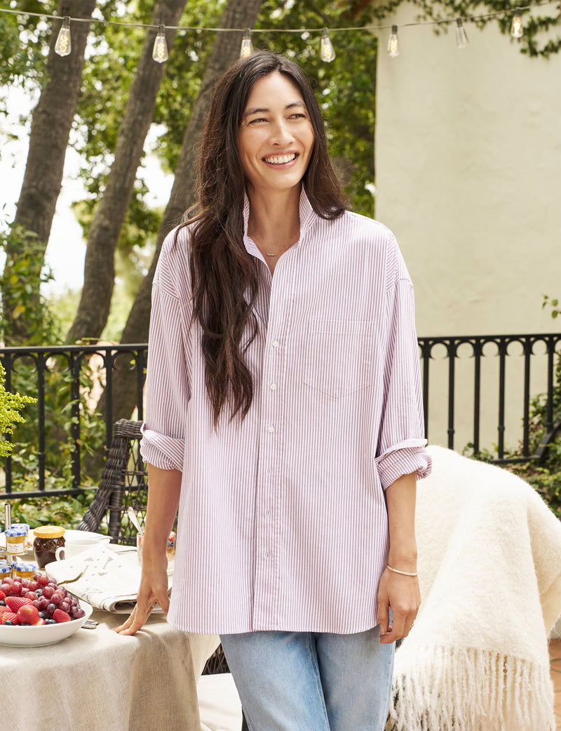 SHIRLEY Wine Stripe, Italian Oxford