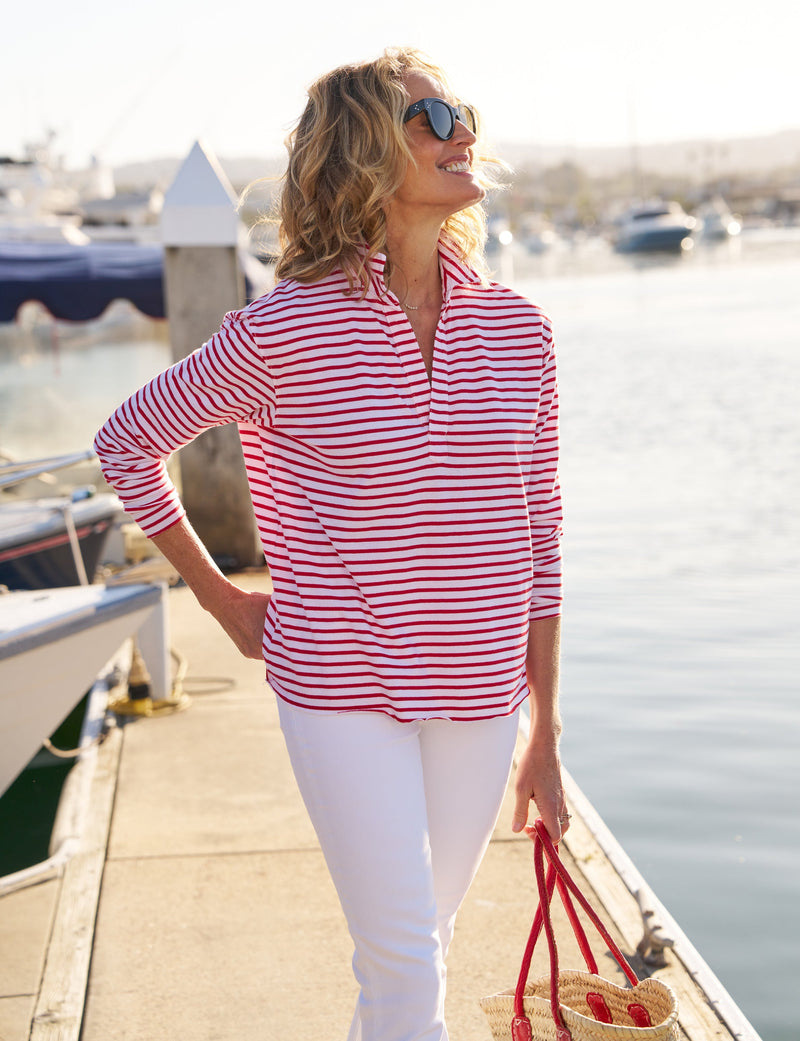 PATRICK Red French Stripe, Heritage Jersey