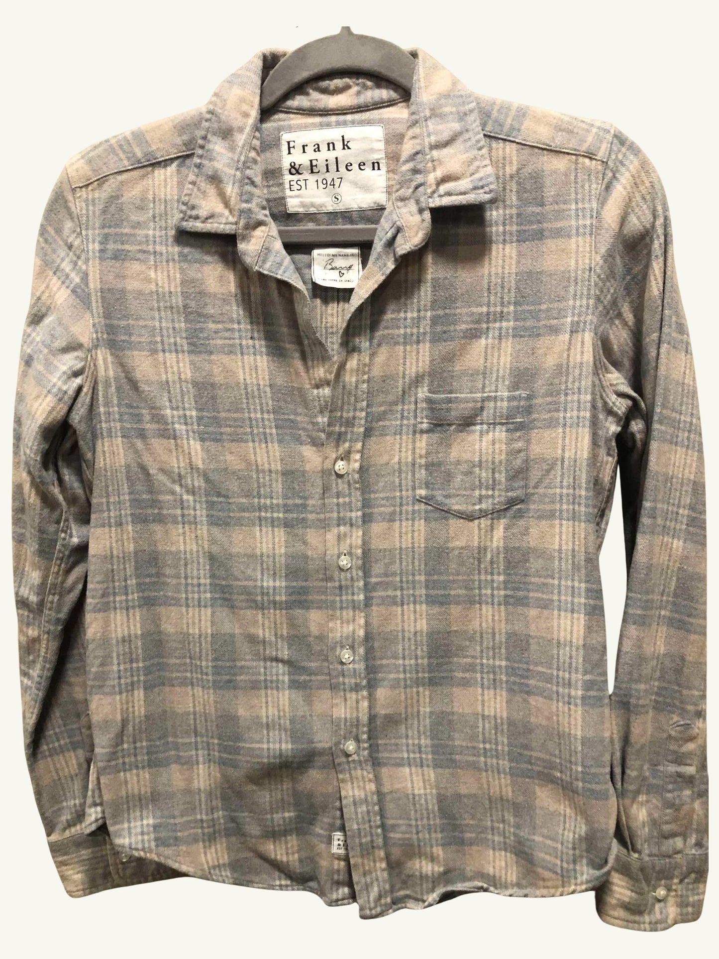 BARRY Blue And Light Gray Plaid, Flannel – ReLoved by Frank & Eileen