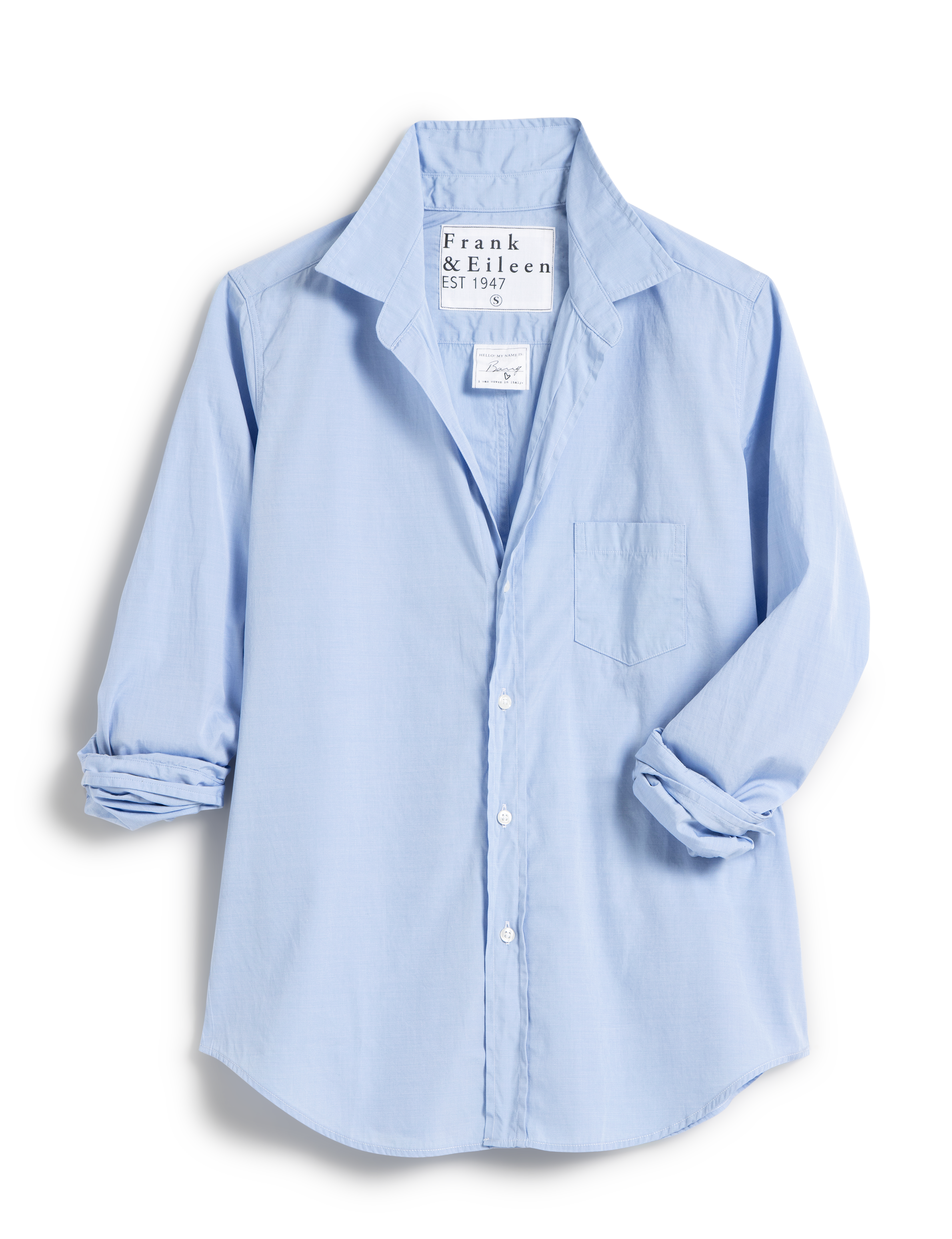 Frank&amp;Eileen BARRY デニムシャツ Barry, Tailored Button-Up Shirt, Indigo Denim | Frank & Eileen