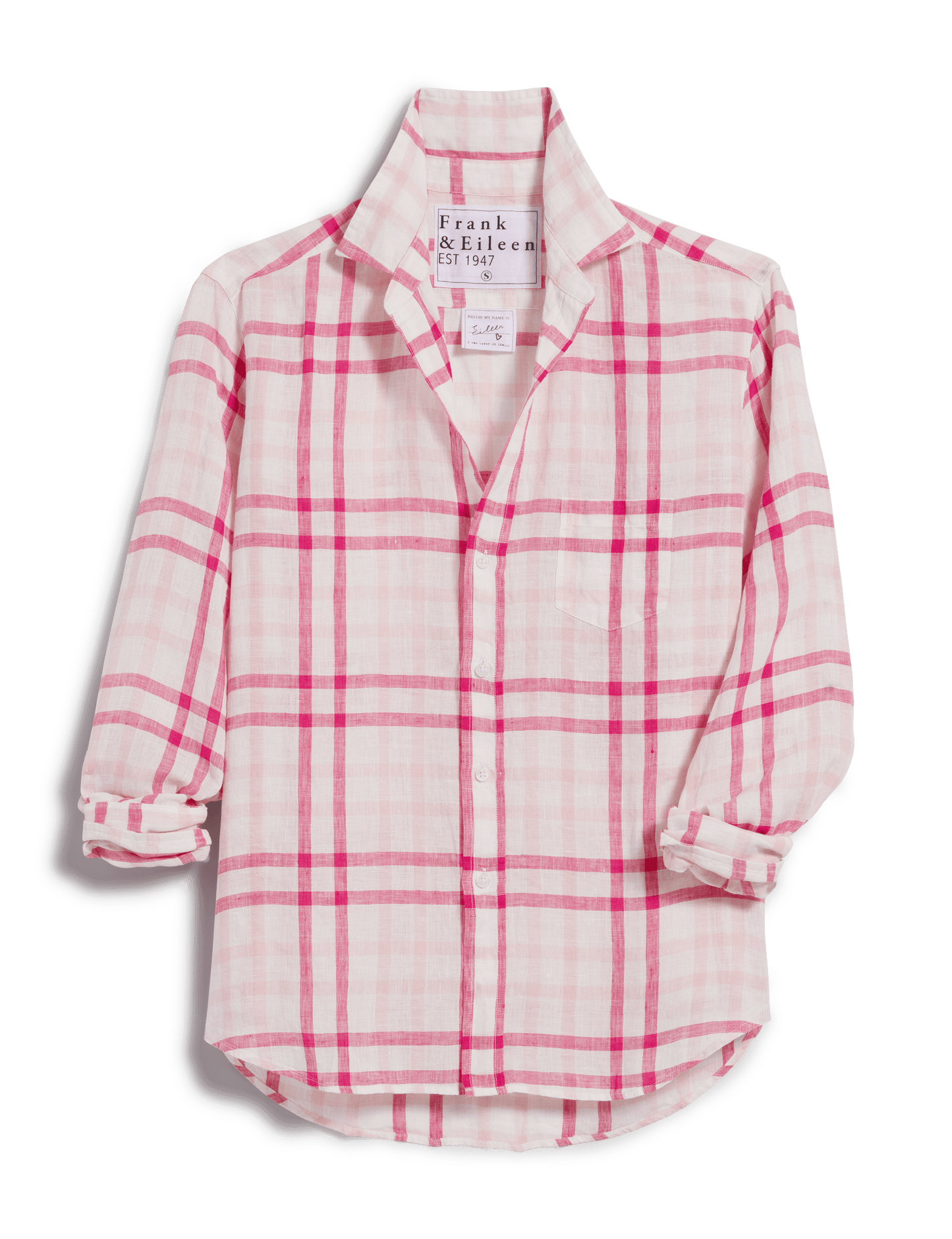 EILEEN Bright Pink Plaid, Italian Classic Linen – ReLoved by Frank