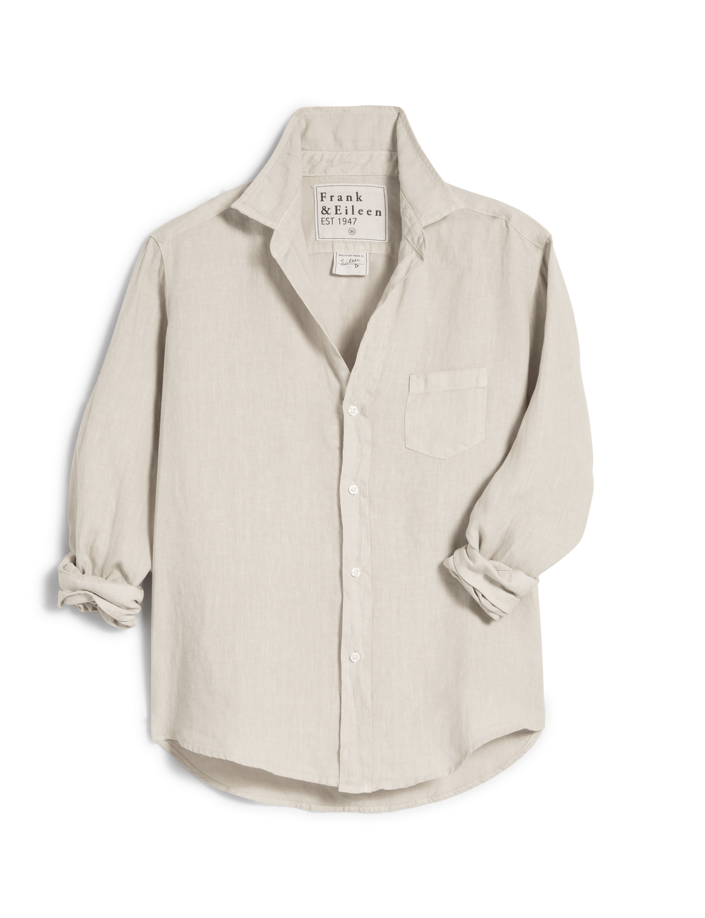 Eileen, Relaxed Button-Up Shirt, Beige – ReLoved by Frank & Eileen