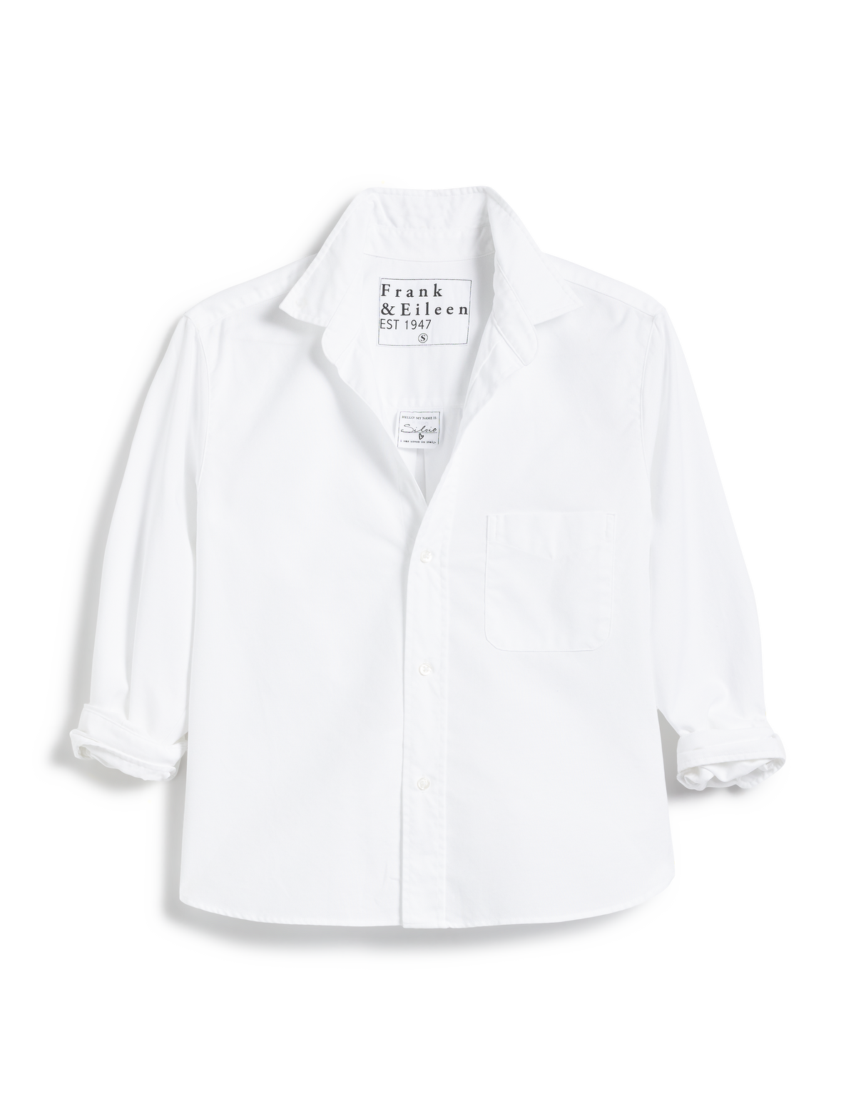 Silvio, Untuckable Button-Up Shirt, White – ReLoved by Frank & Eileen